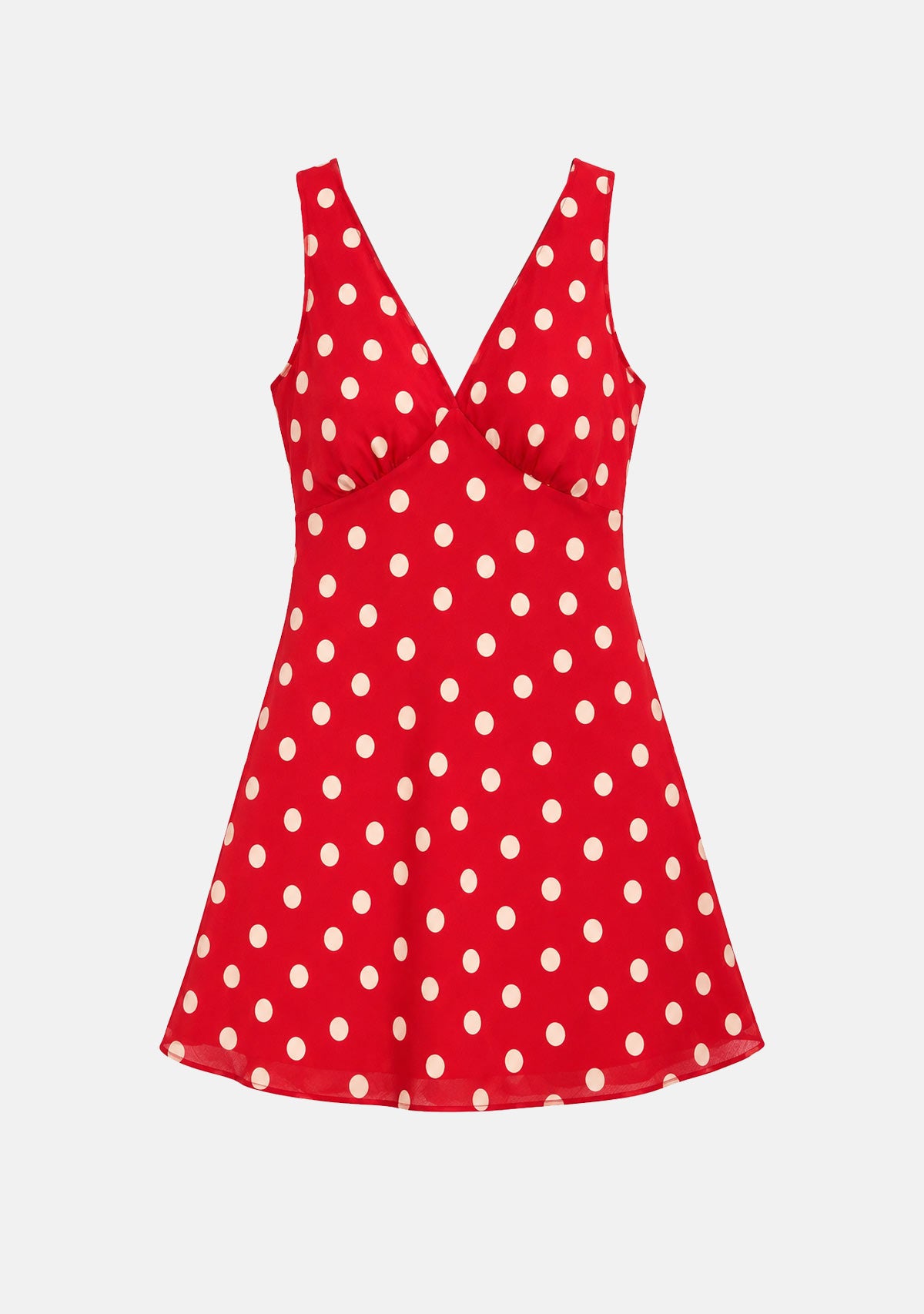 Polka Dot Mini Dress Red/Ivory
