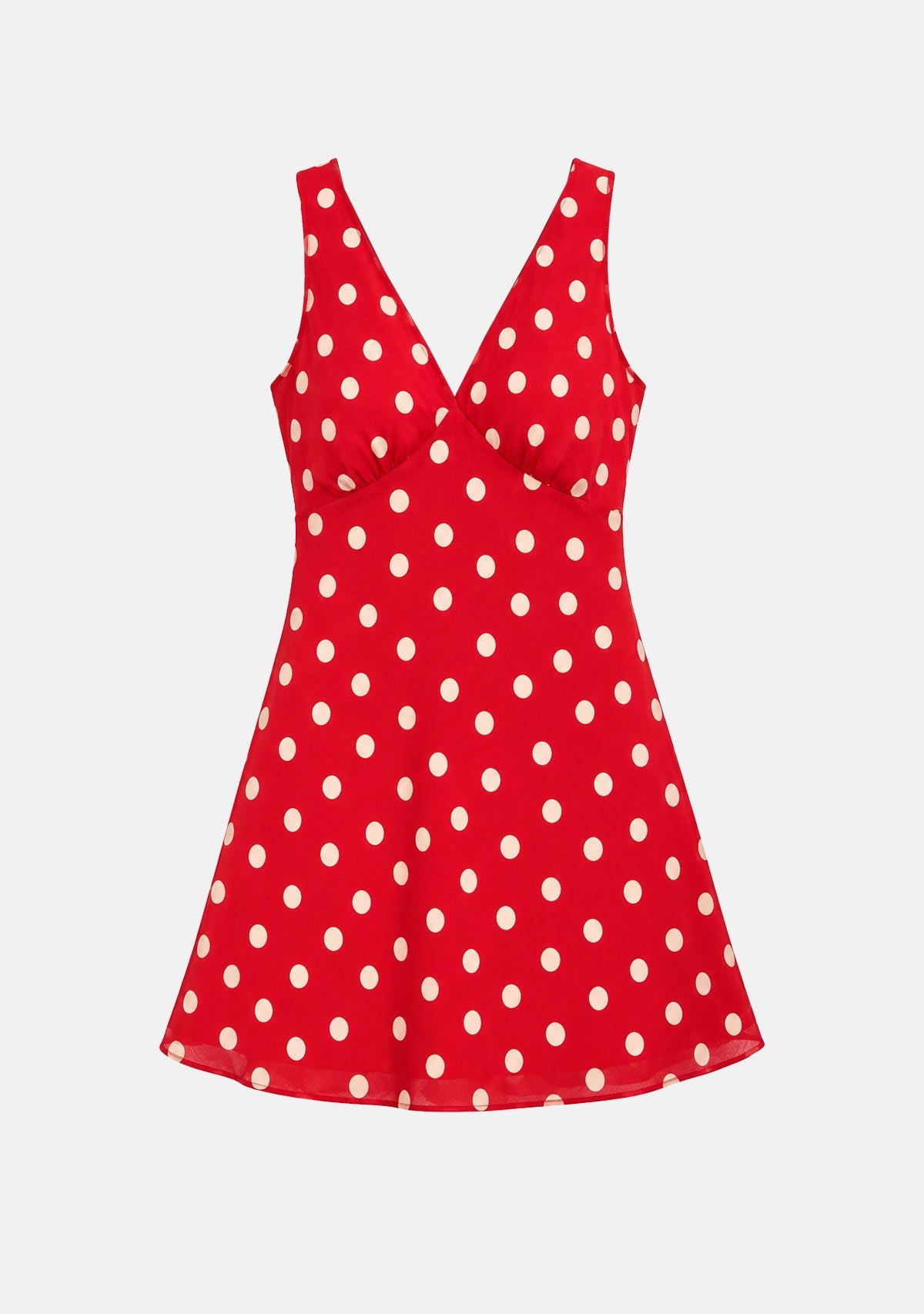 Polka Dot Mini Dress Red/Ivory Dress Forum Inc.