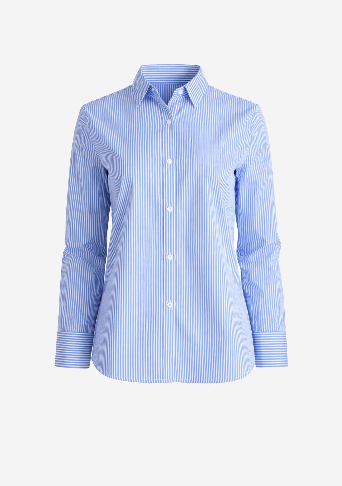 Striped Button Down Shirt Blue COCA