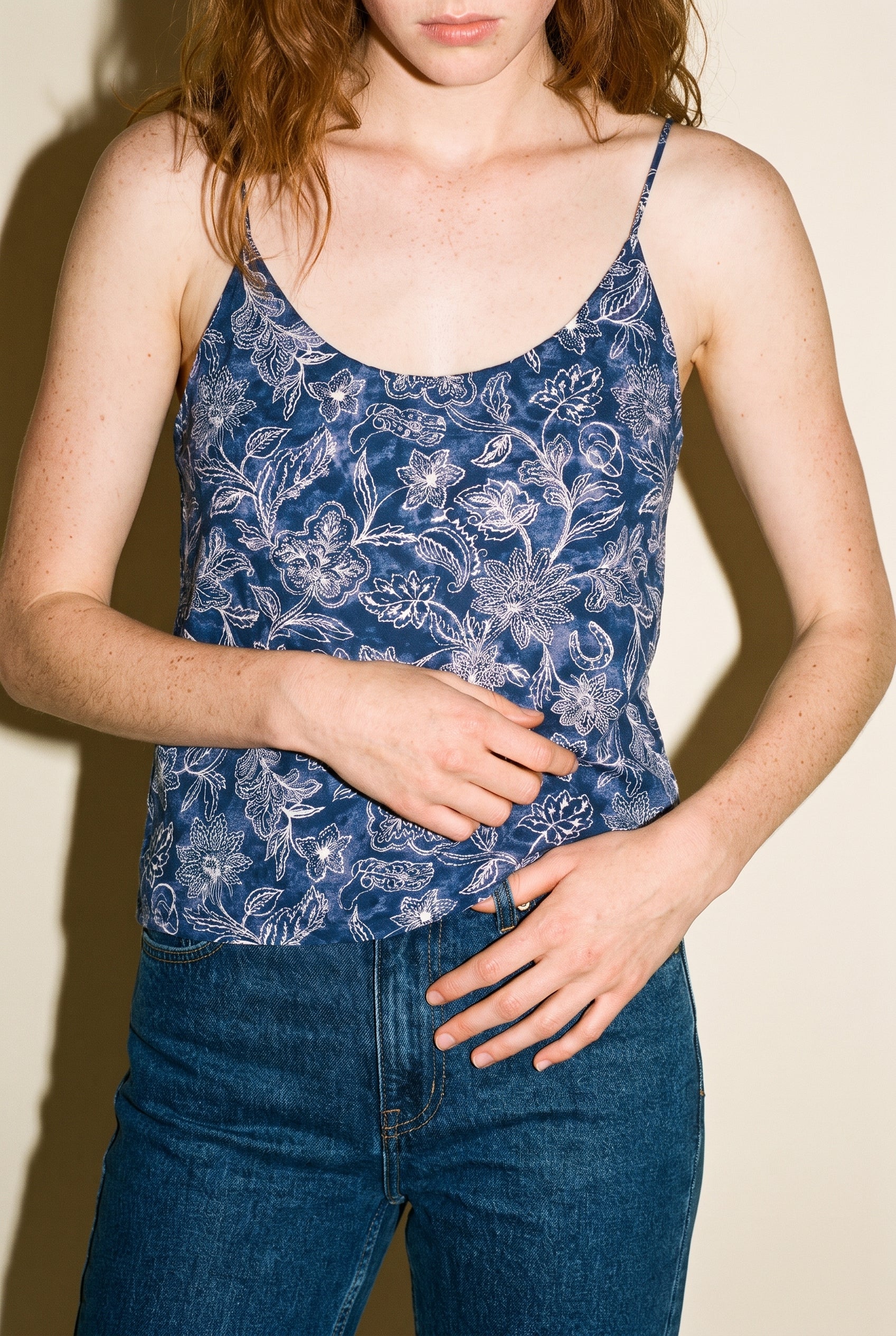 Printed Jersey Back Tank Top Lucky Bandana Dress Blues SCOTCH & SODA