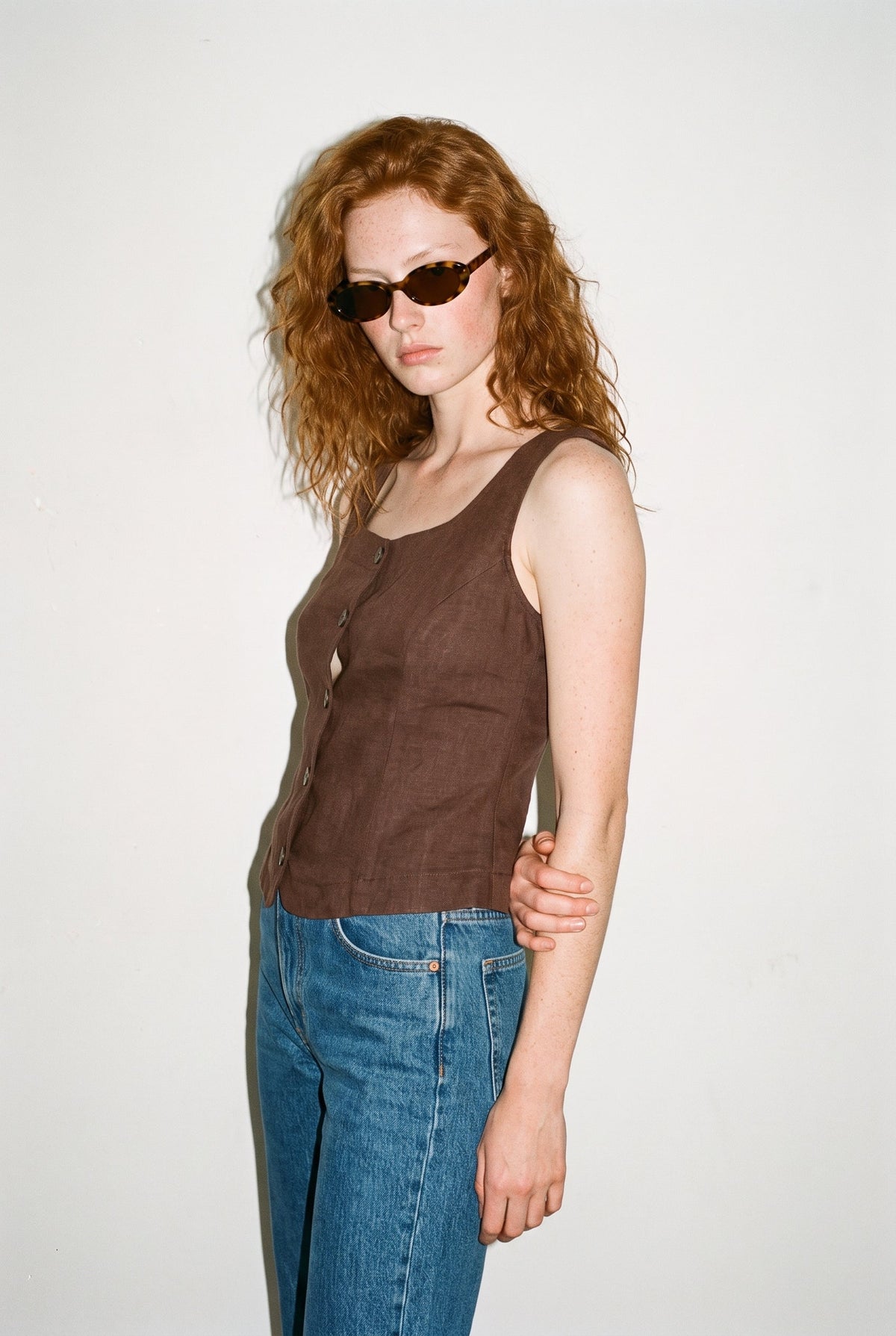 Cyra Top Brown Mus & Bombon