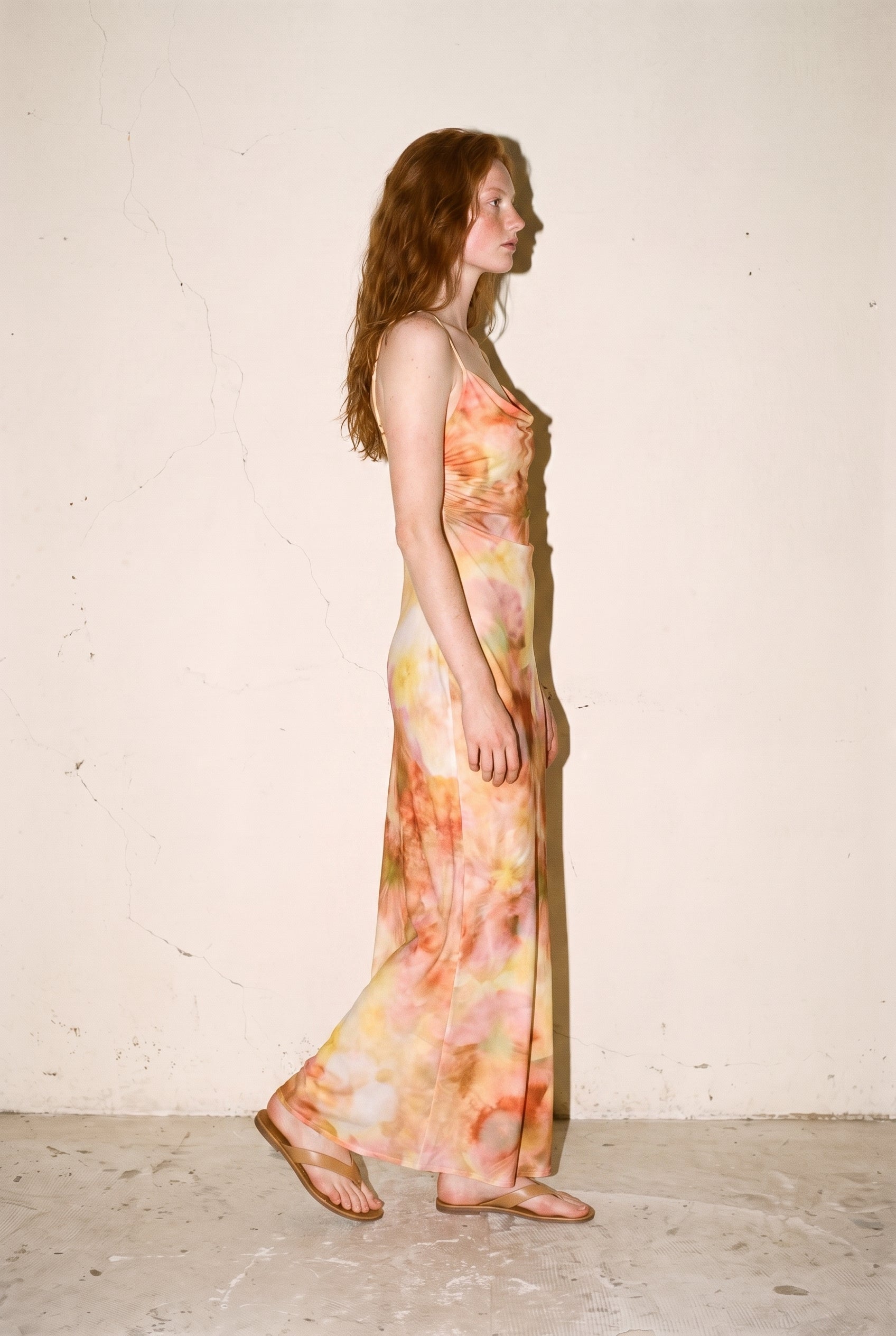 Aria Mesh Maxi Dress Watercolour Floral