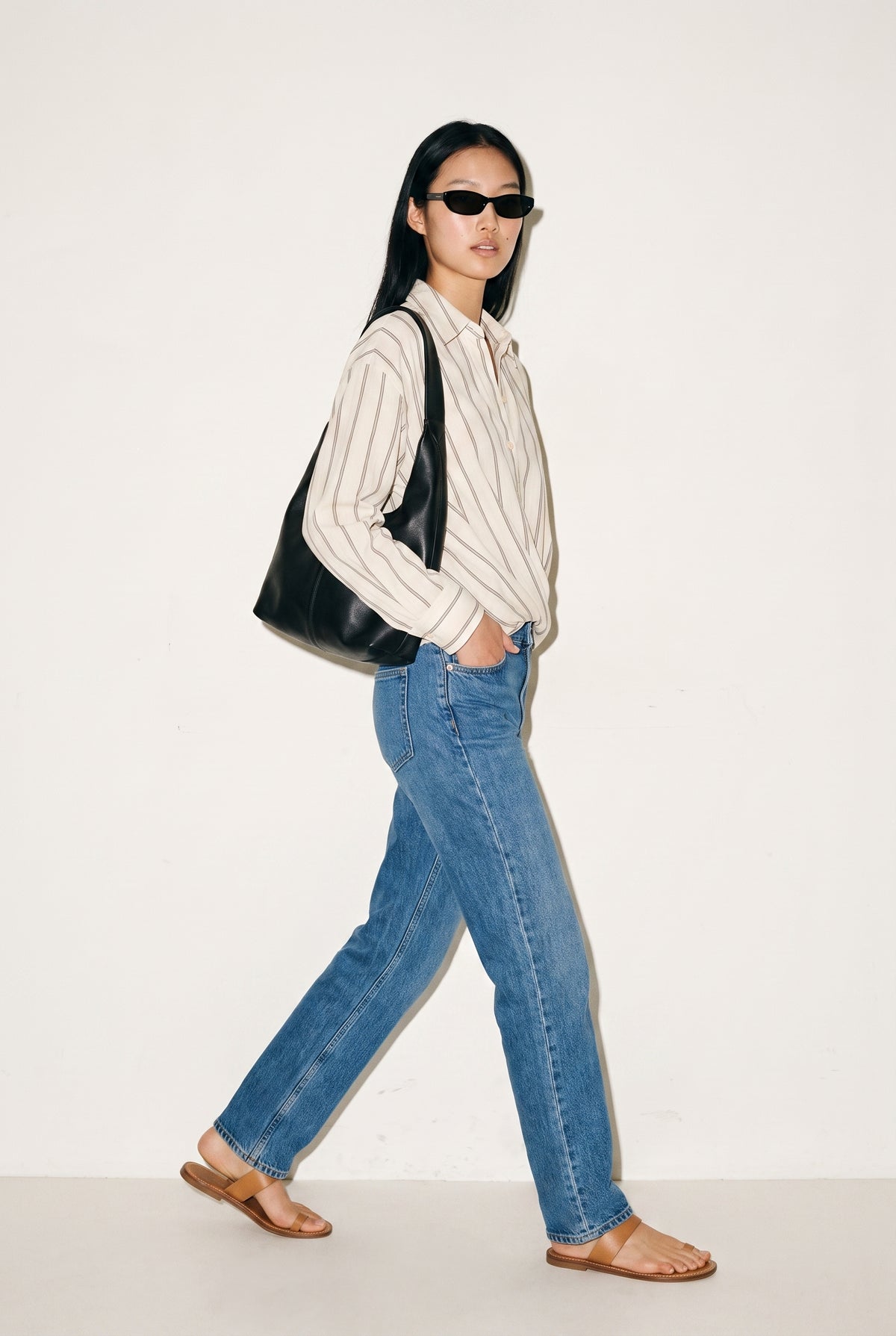 Striped Wrap Front Shirt
