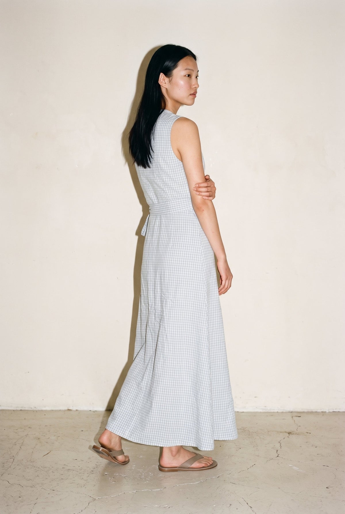 Green Gingham Maxi Dress Green Check 29 28