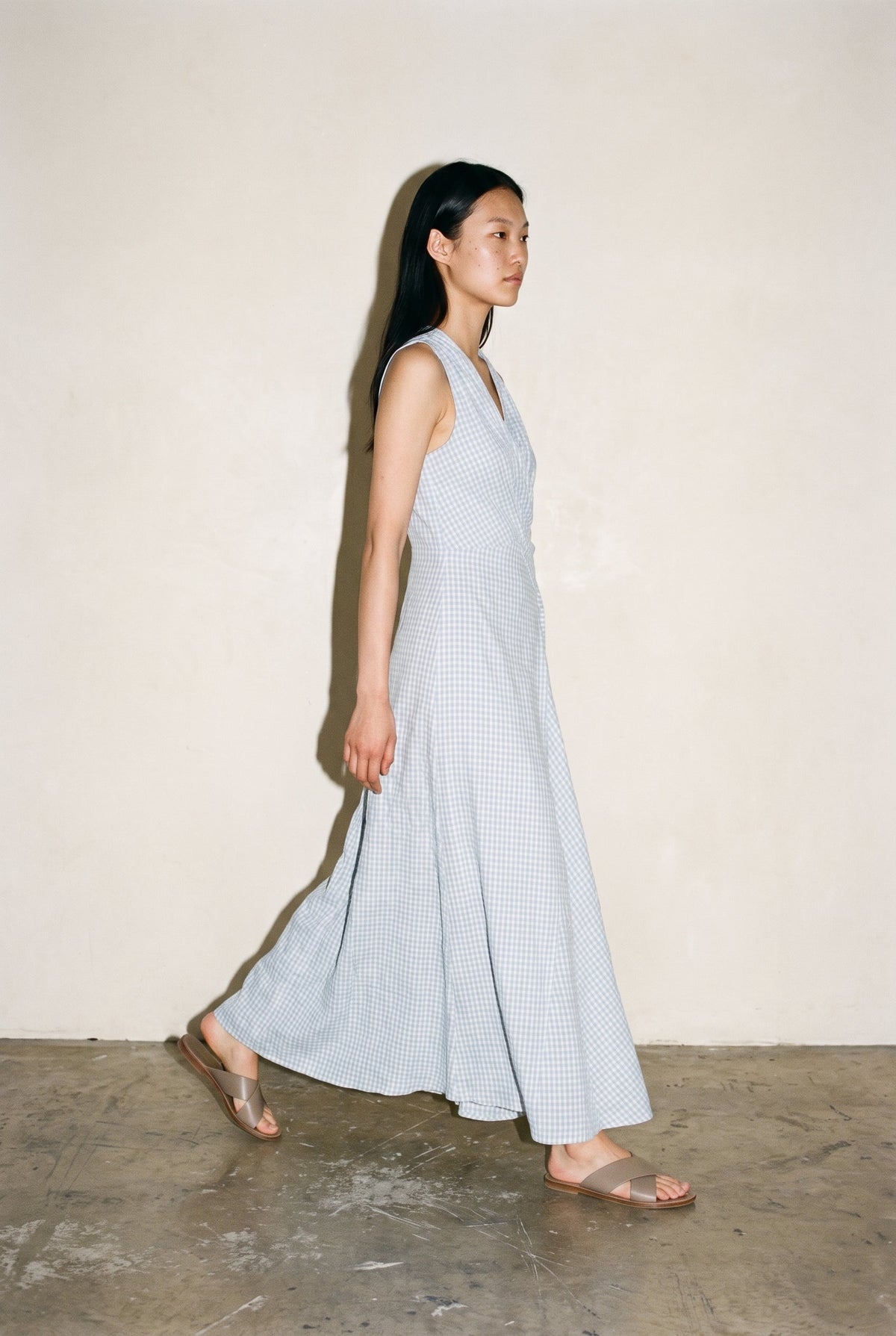 Green Gingham Maxi Dress Green Check 29 28