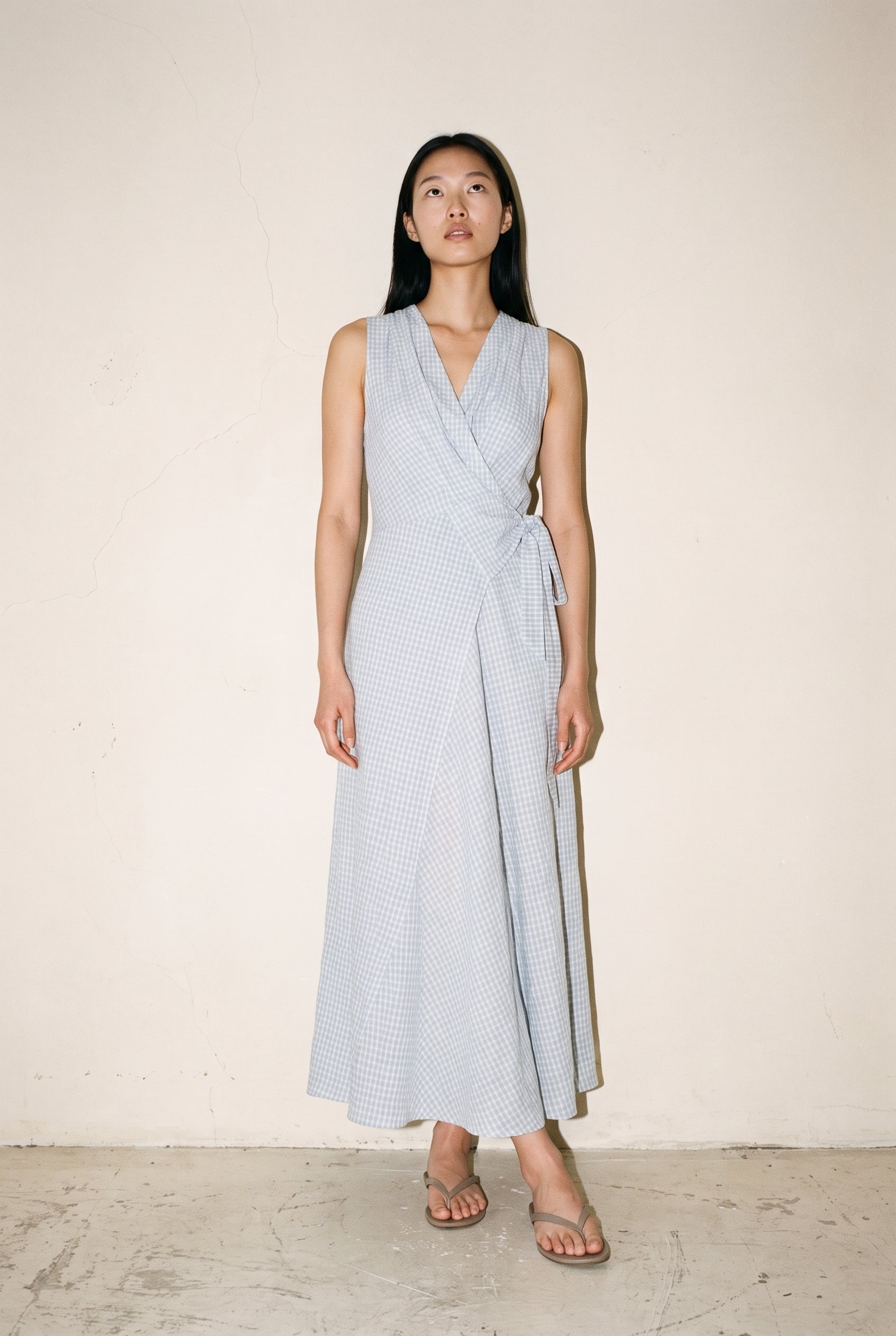 Green Gingham Maxi Dress Green Check 29 28