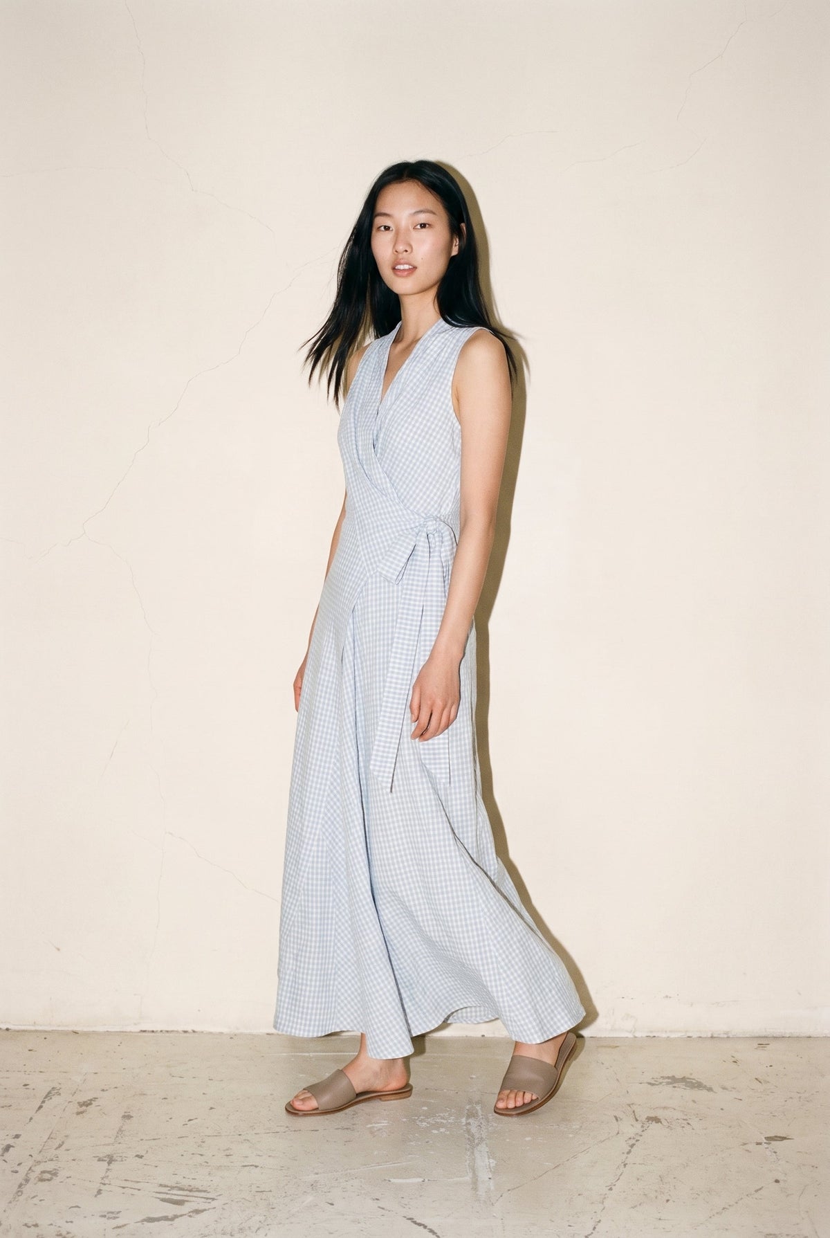 Green Gingham Maxi Dress Green Check 29 28