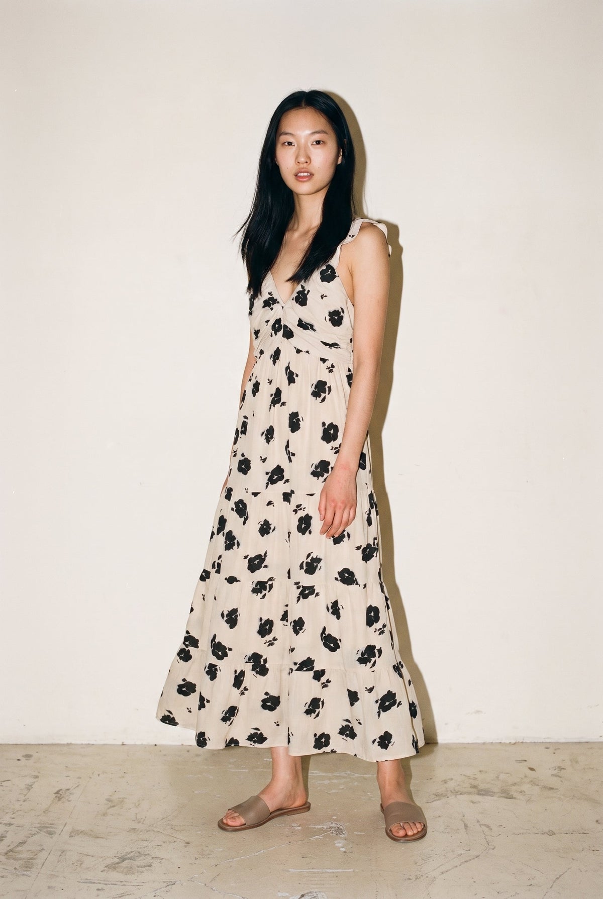 Vmdicthe Sl Frill Ankle Dress Pumice Stone Alma Vero Moda