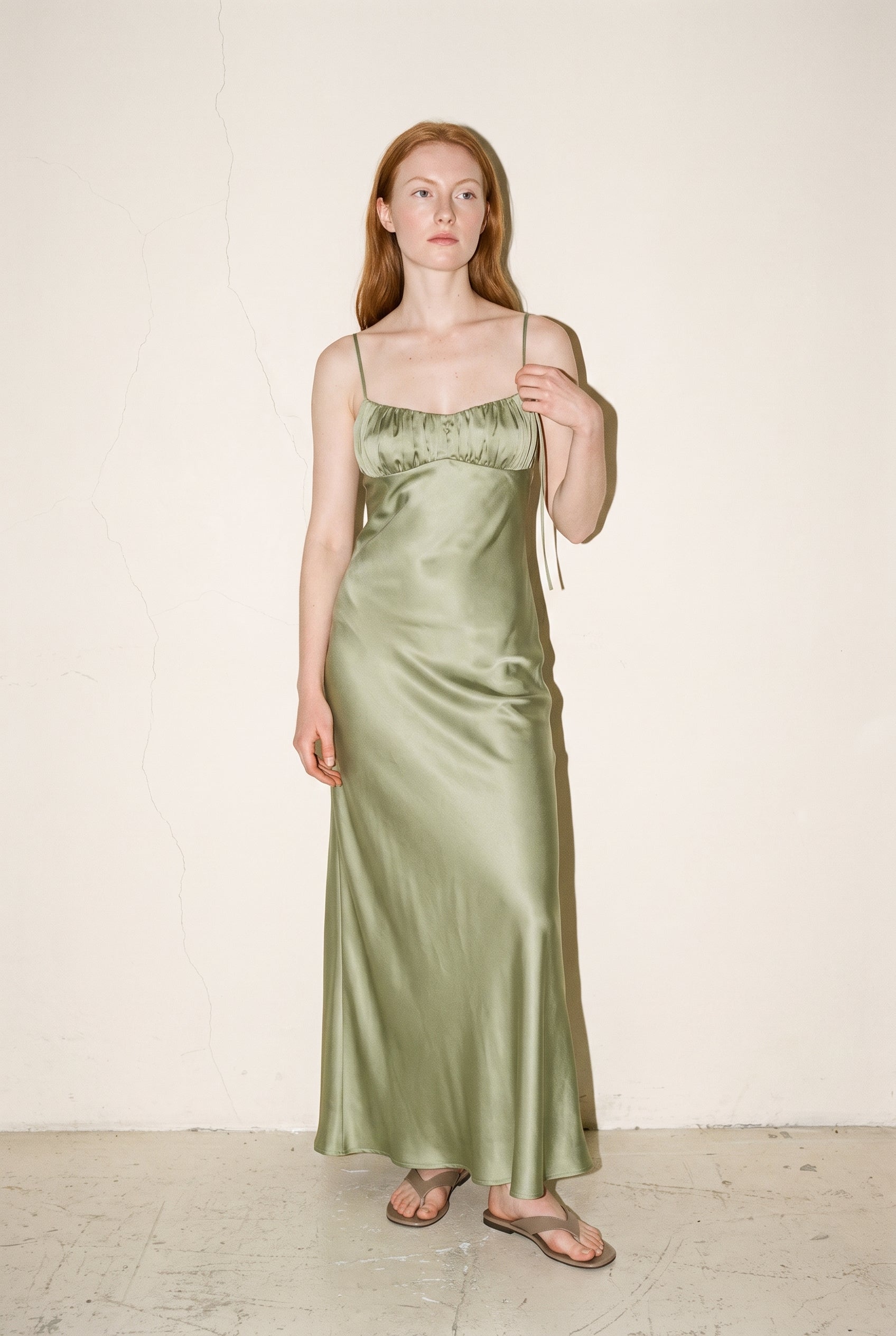 Woven Maxi Dress Olive