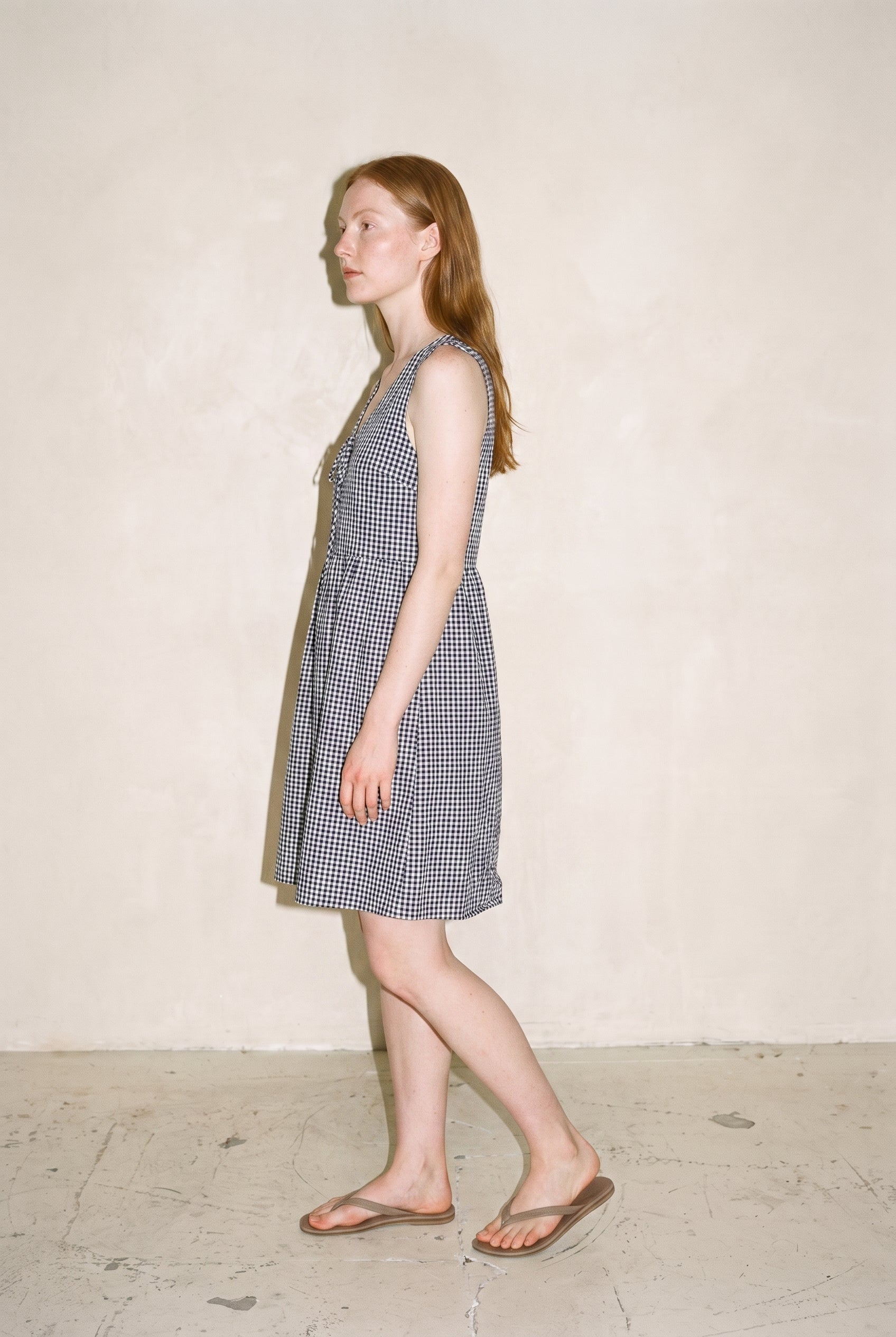 Zoey Mini Dress Navy Gingham