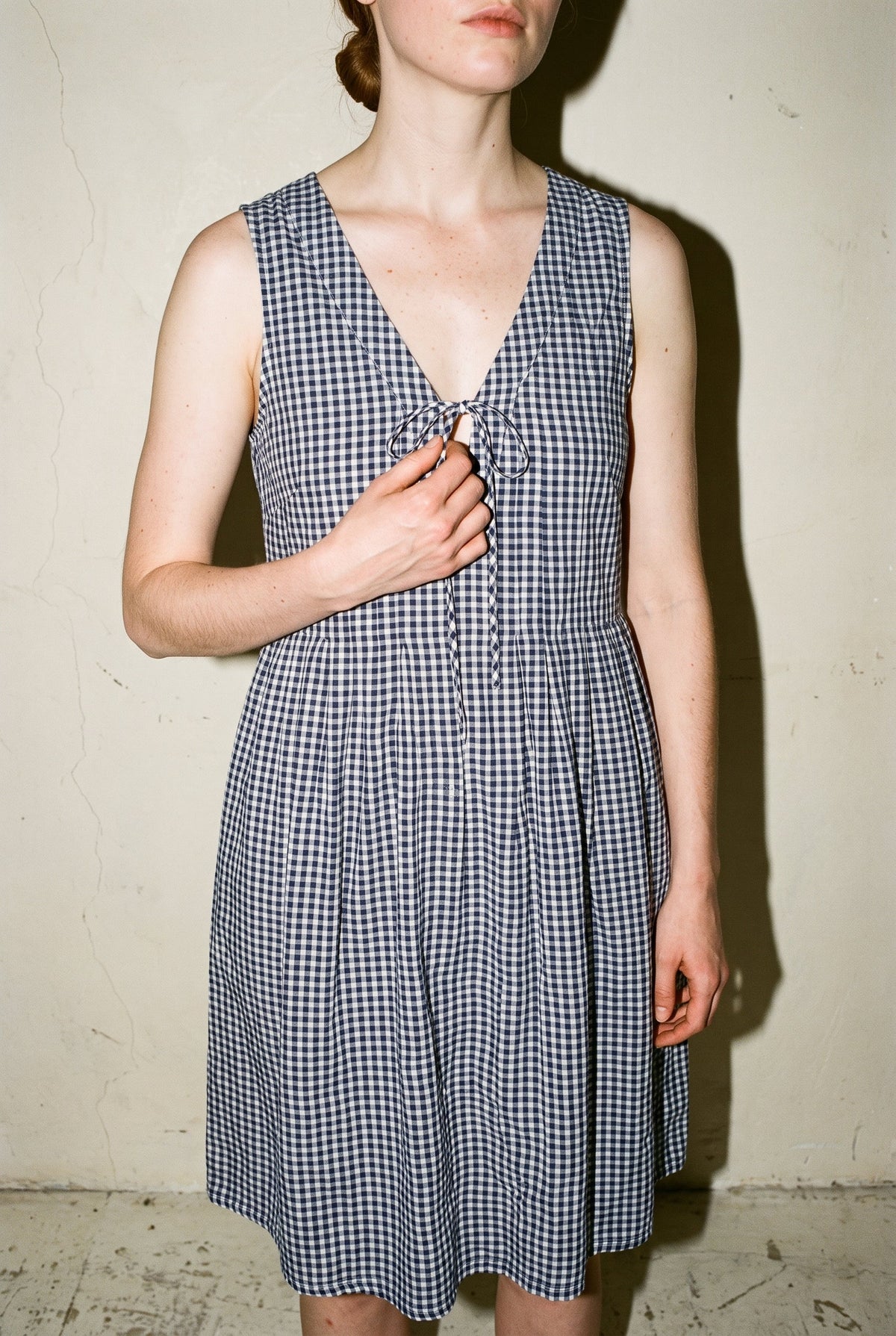 Zoey Mini Dress Navy Gingham Family Business Distributions (Gentle Fawn/Skout Showroom))