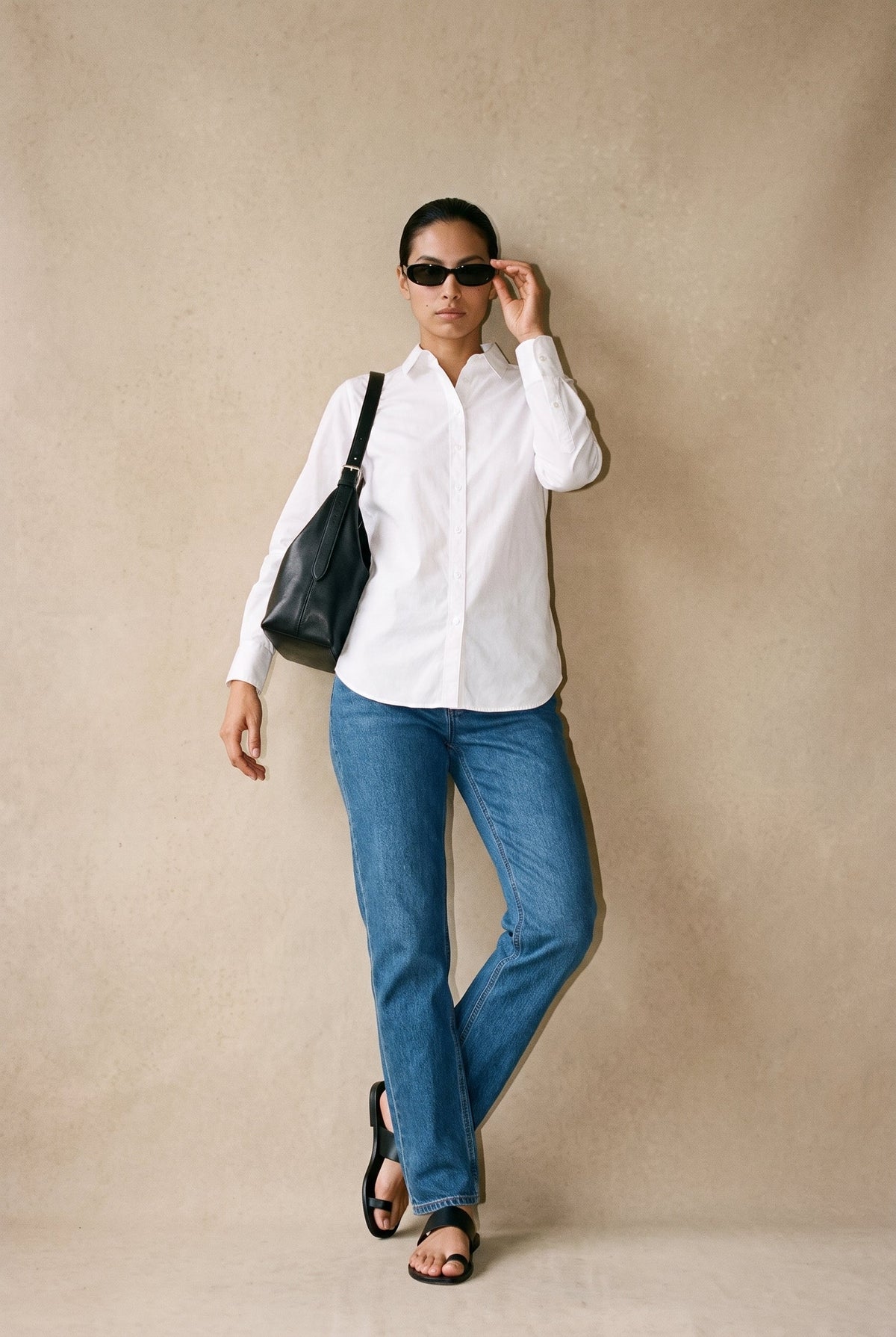 Classic Button-Down Shirt White SLOW HIGH