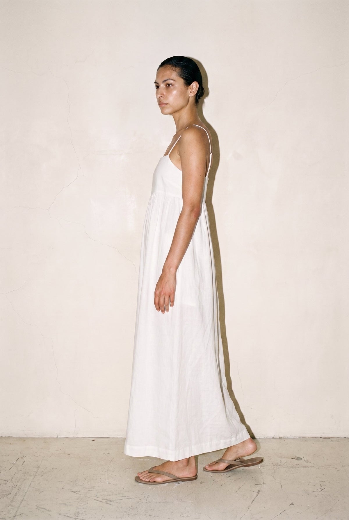 Jx Almira Linen Blend Long Dress Blanc De Blac JJXX