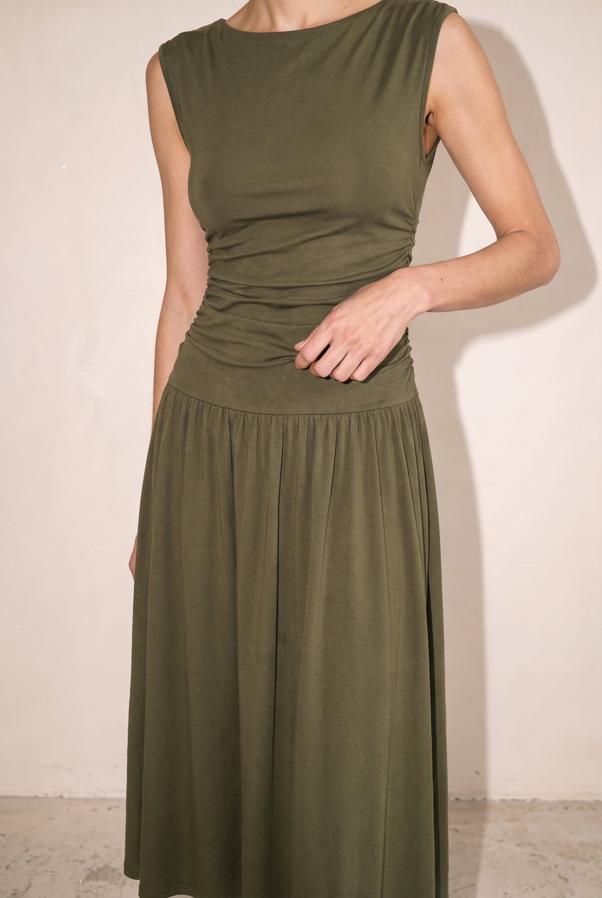 The Madilyn Dress Olive Mod Ref