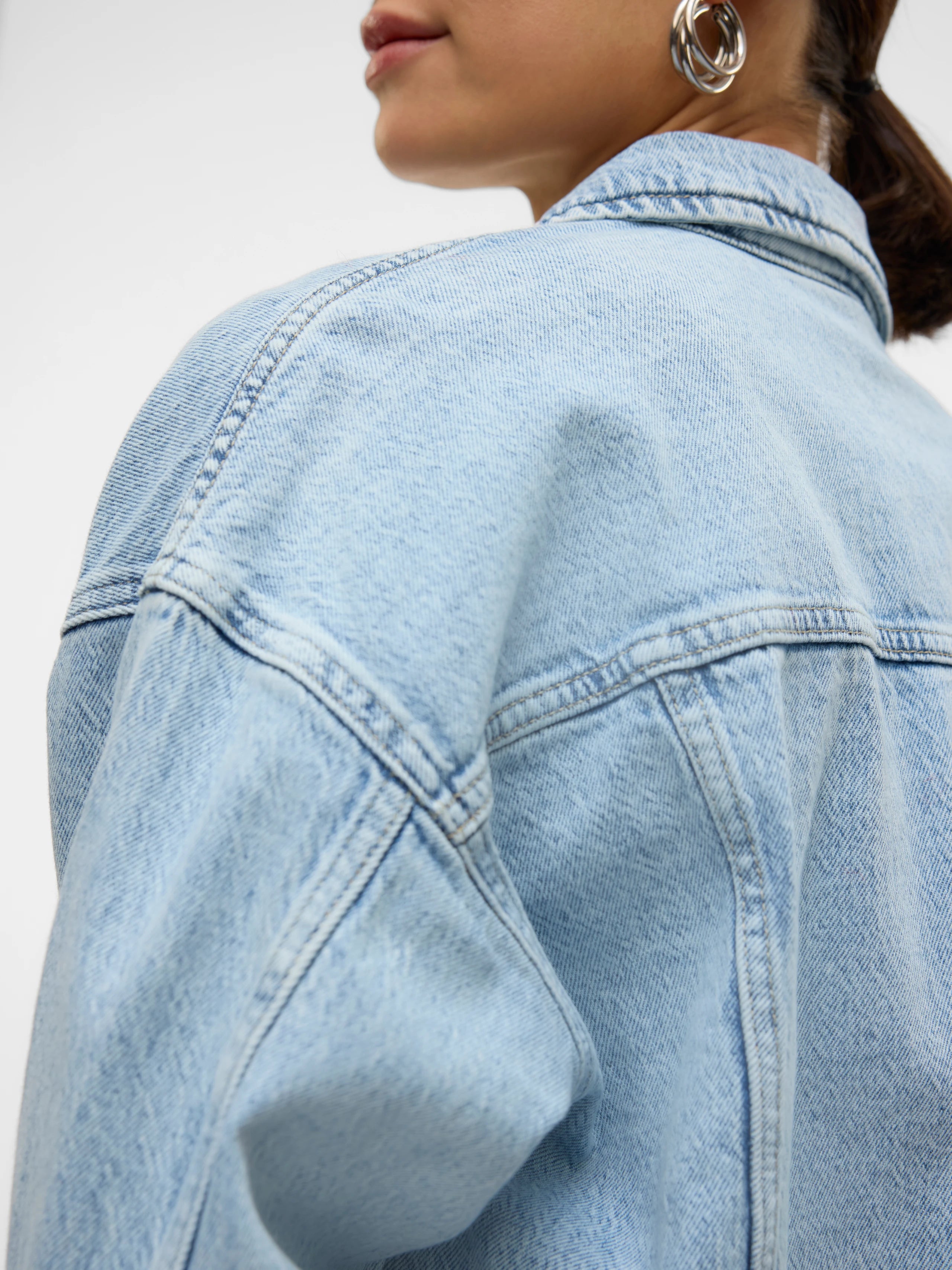 VMTessa Ls Oversize Denim Jacket Ga Noos Light Blue Denim