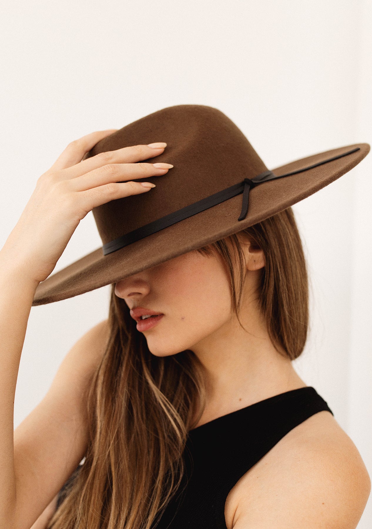 Wool Felt String Detail Fedora Khaki