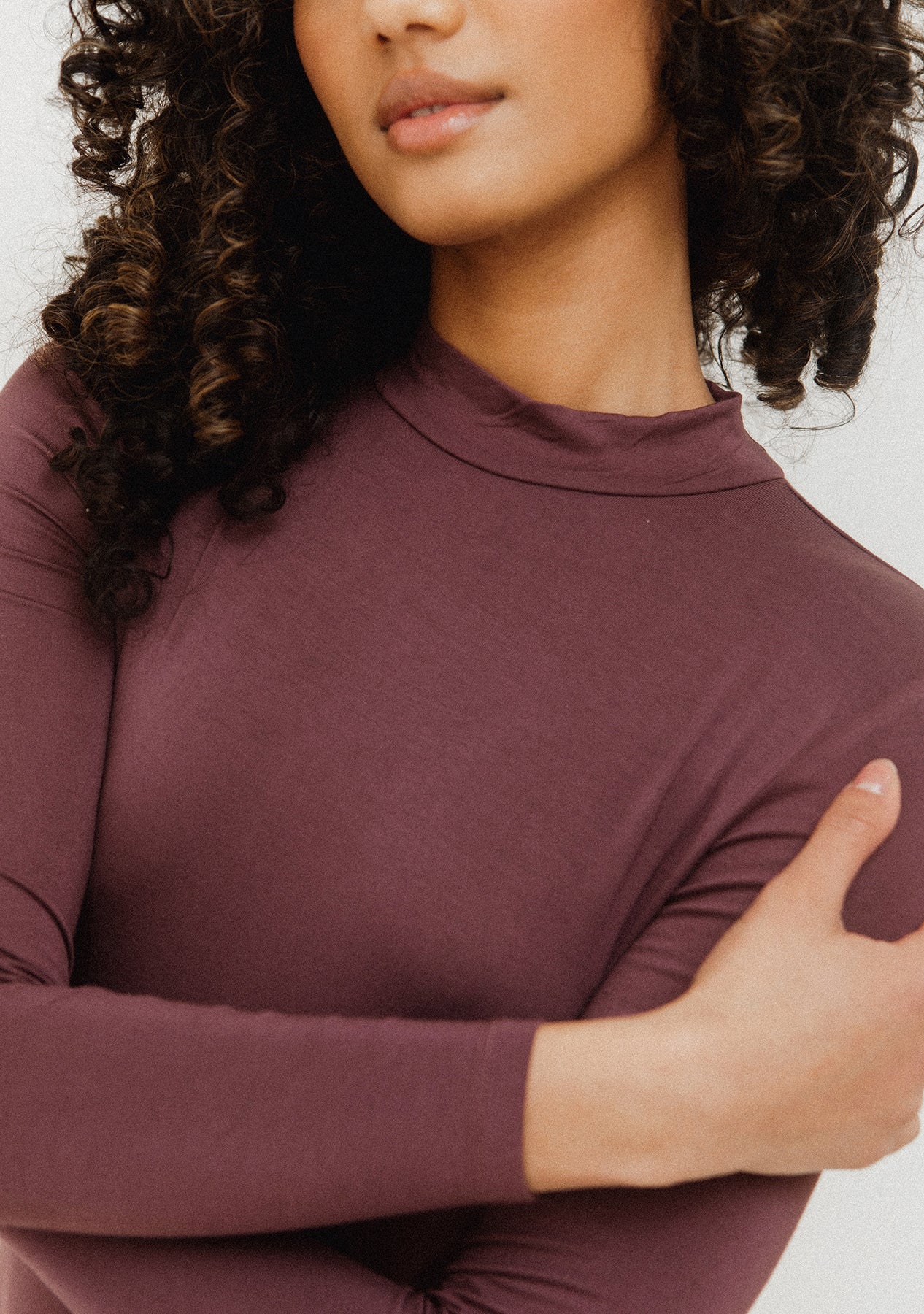 Mock Neck Jersey Bodysuit