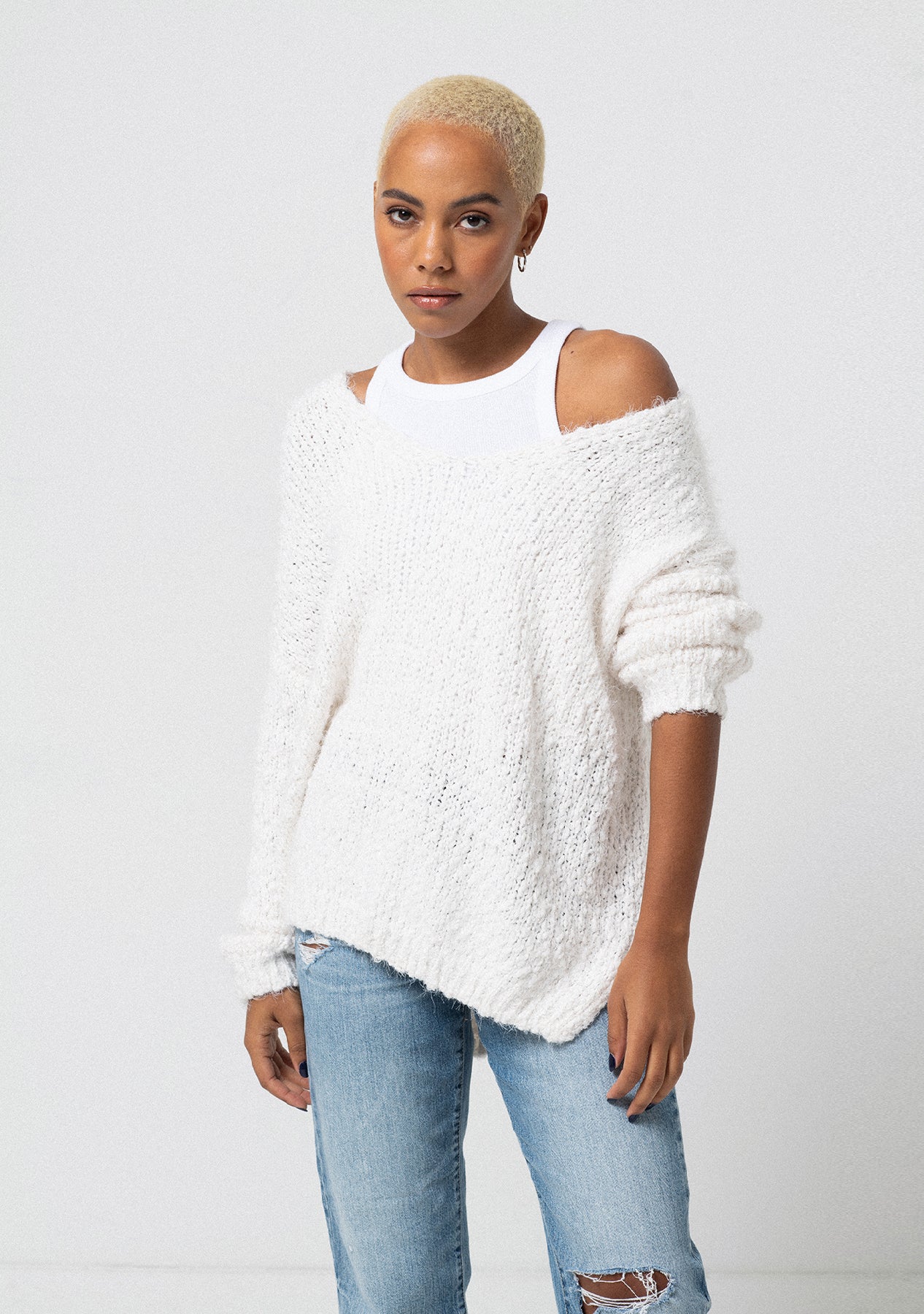 Popcorn Knit Sweater