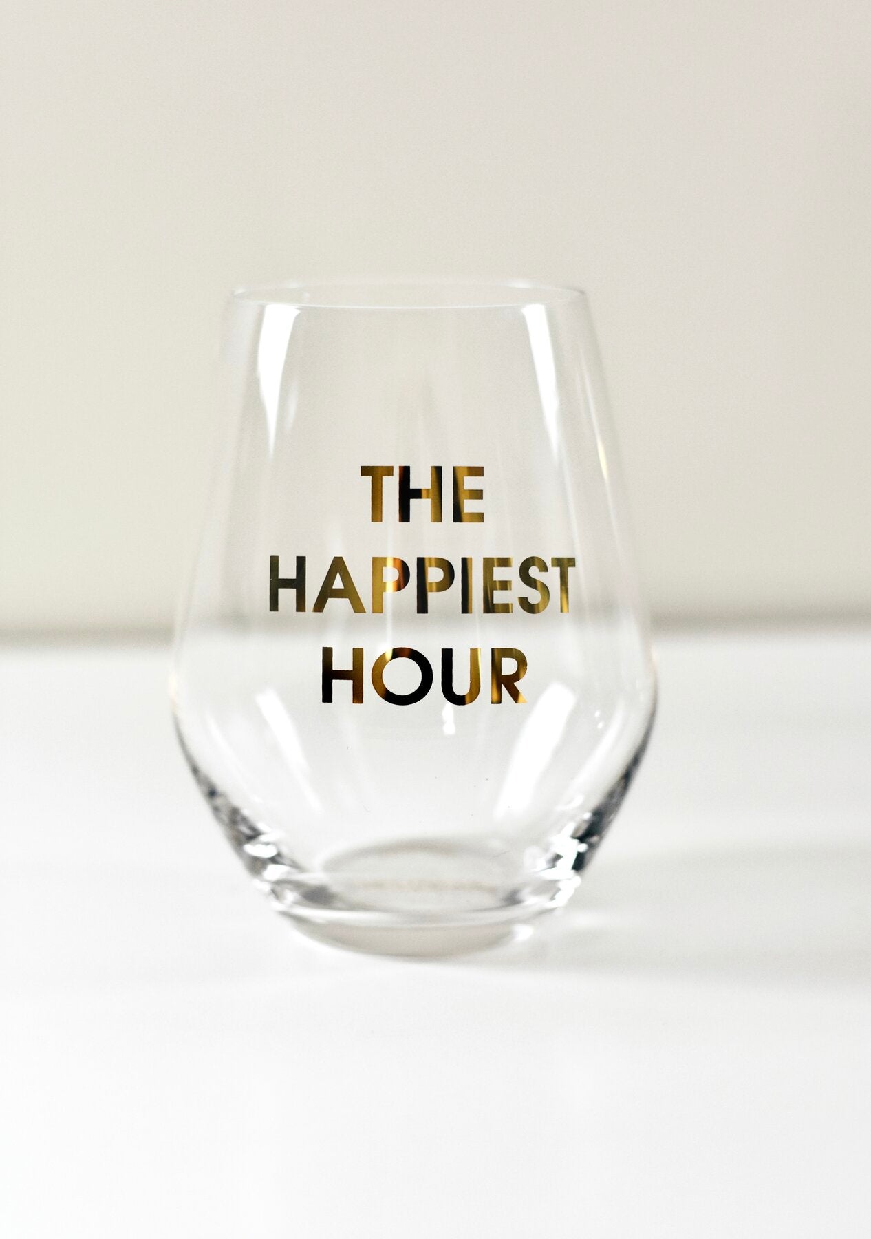 The Happiest Hour Wine Glass