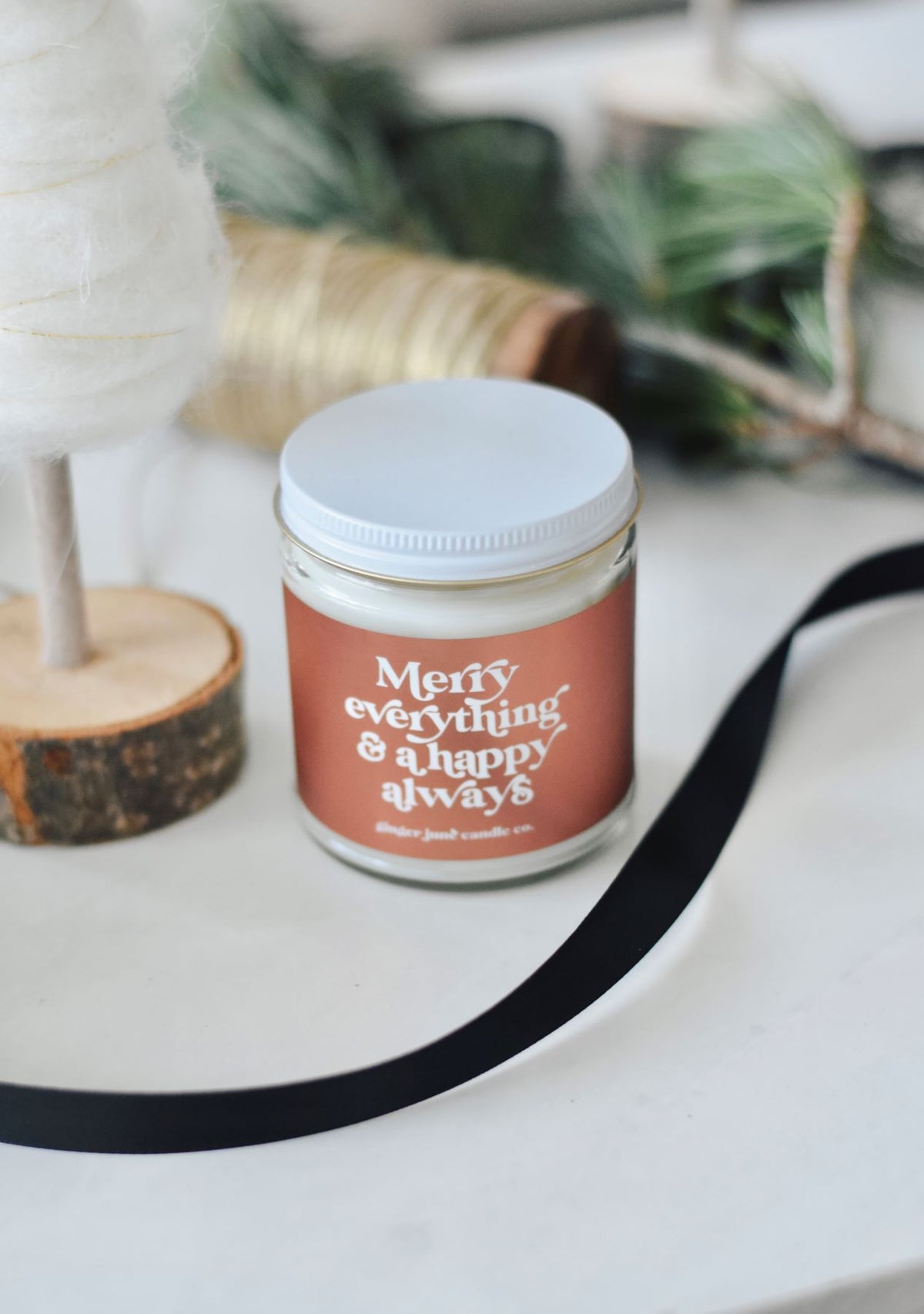 Merry Everything & Happy Always 9oz Candle Ginger June