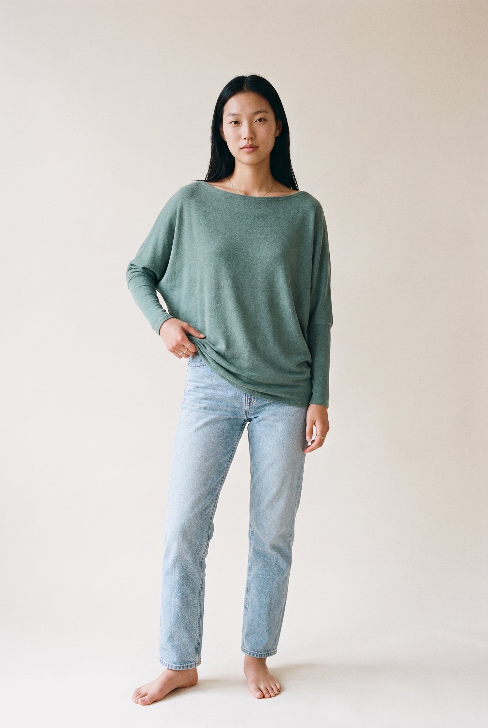 Off Shoulder Dolman Slv Tunic