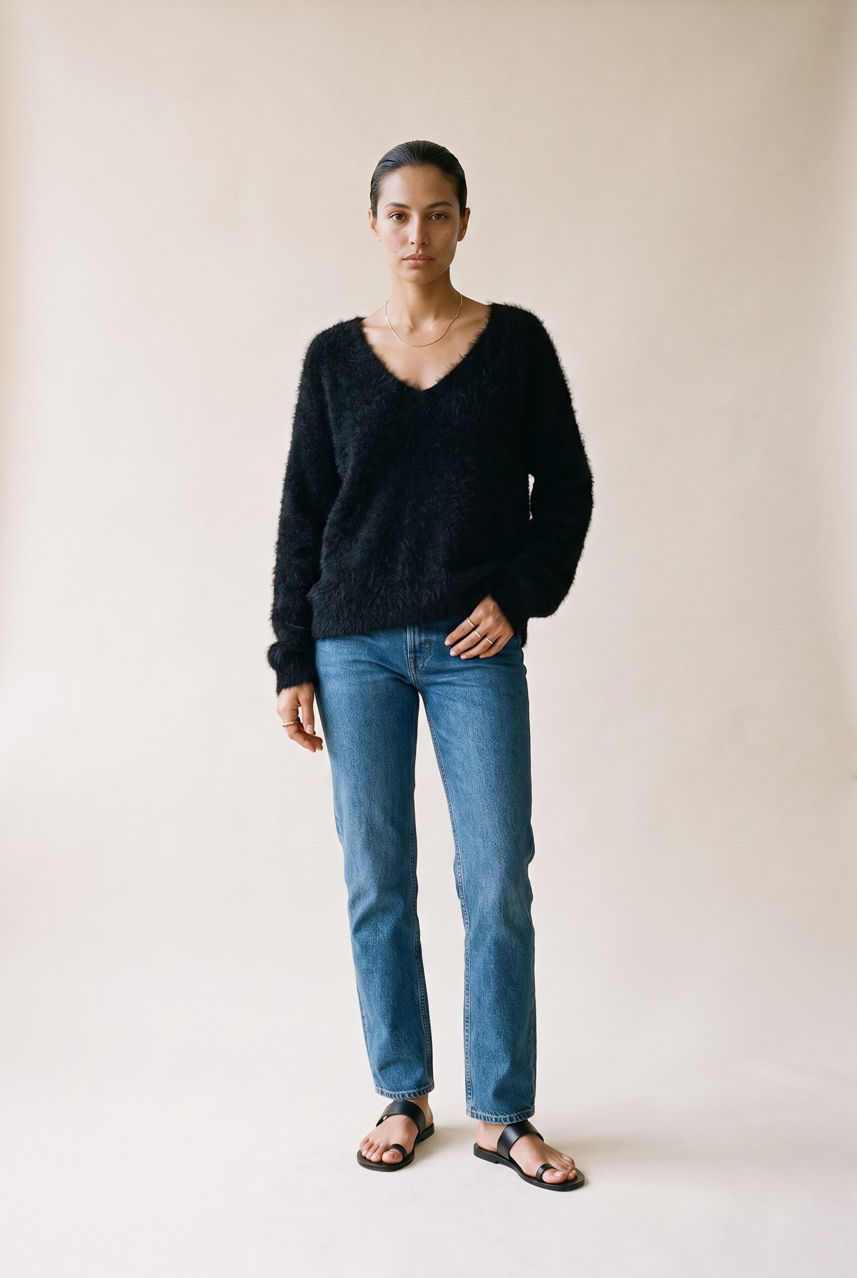 Elizabeth LS VNeck Sweater
