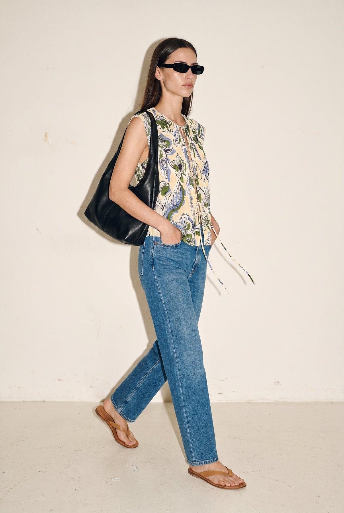 Printed Micro Pleat Top Lucky Bandana Multi Parsnip SCOTCH & SODA