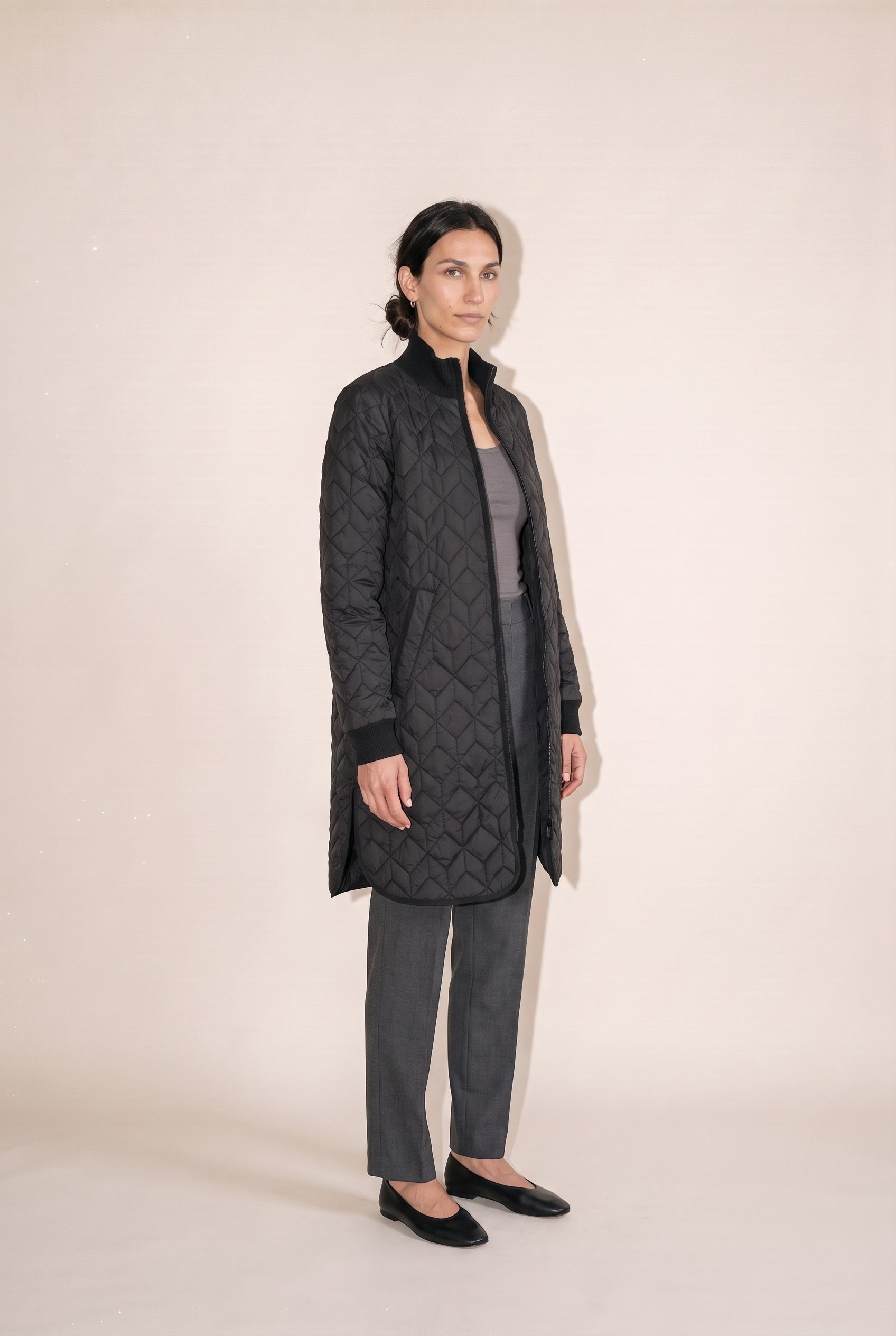 Manteau matelassé noir