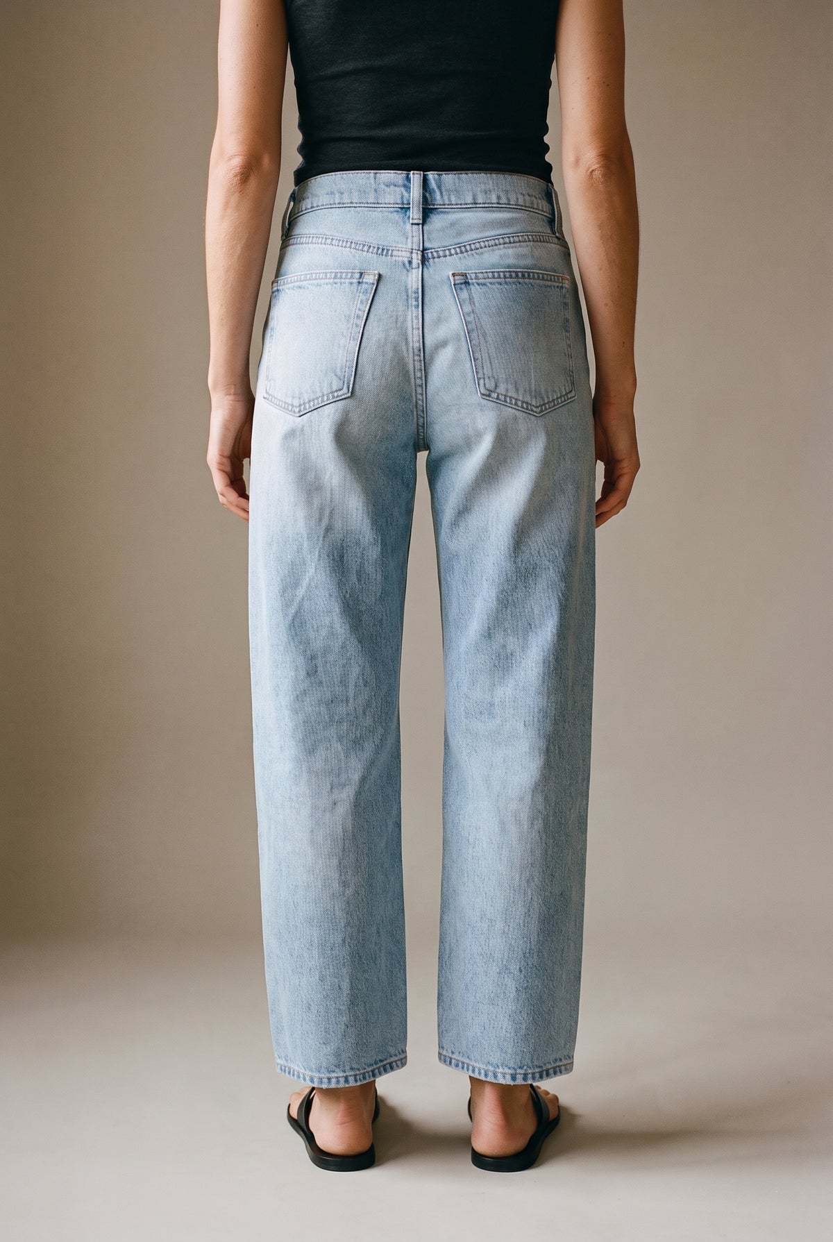 Taylor Barrel: Ultra High Rise Crop Vintage Light
