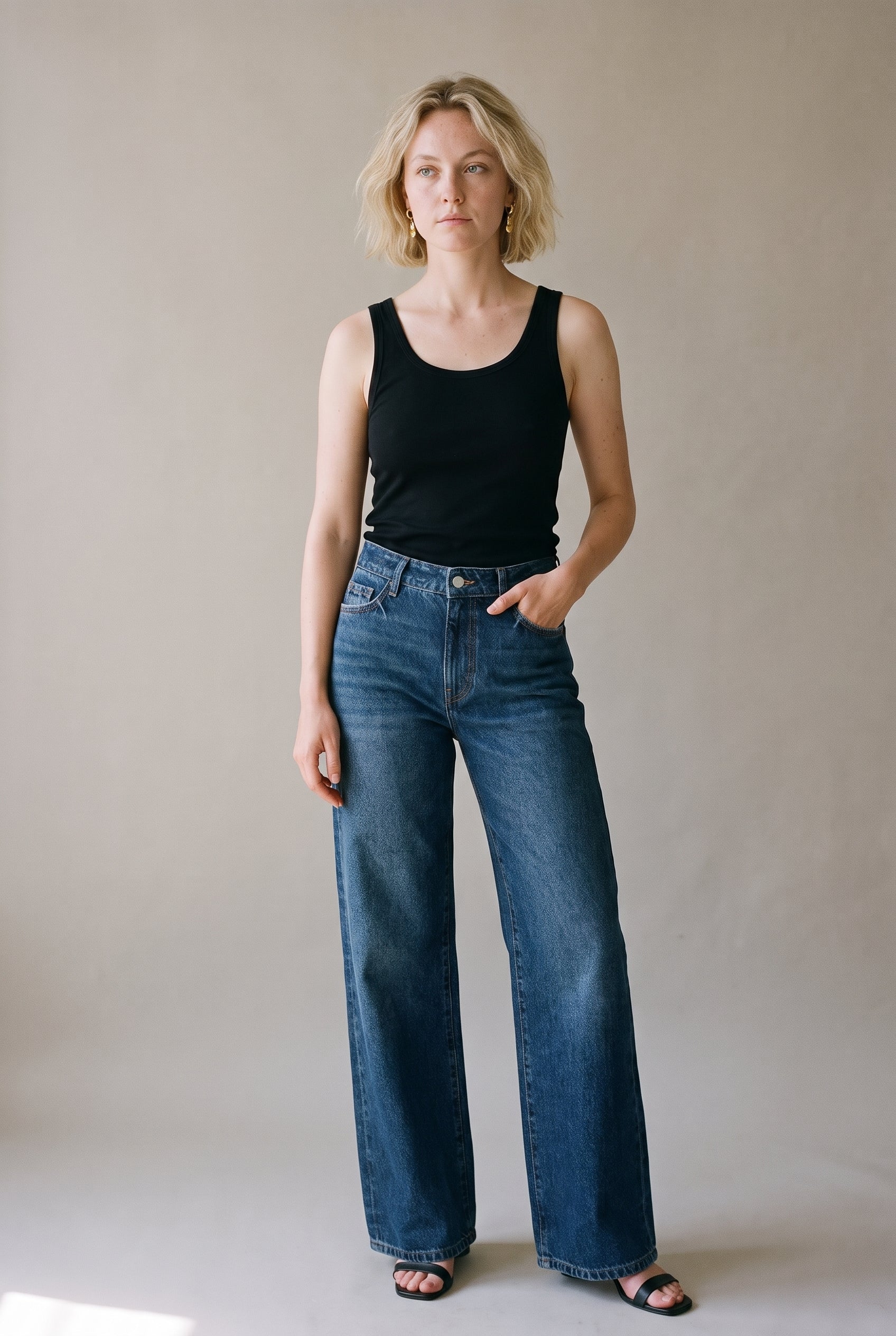 CJU taille mi-haute jambes larges