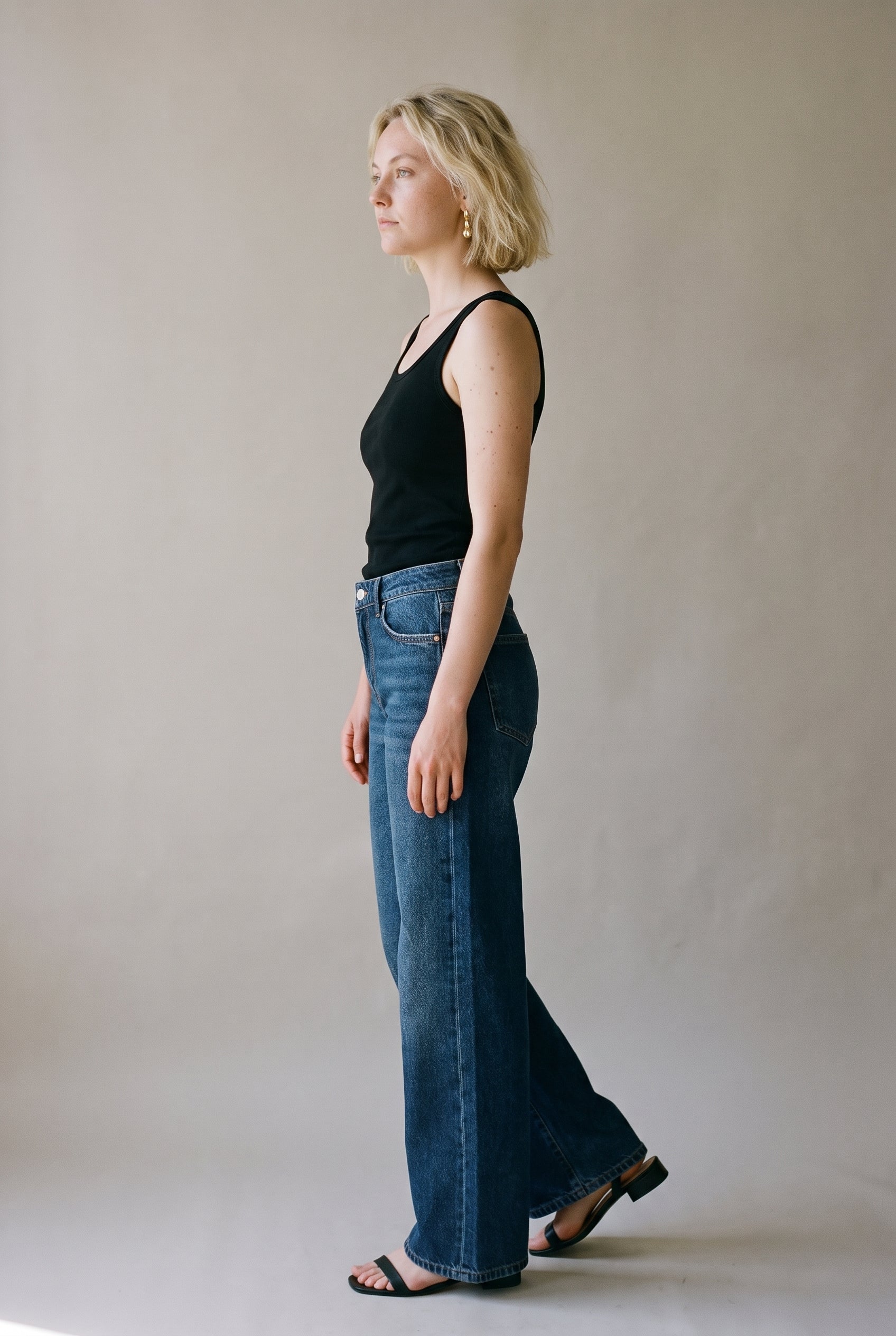 CJU taille mi-haute jambes larges
