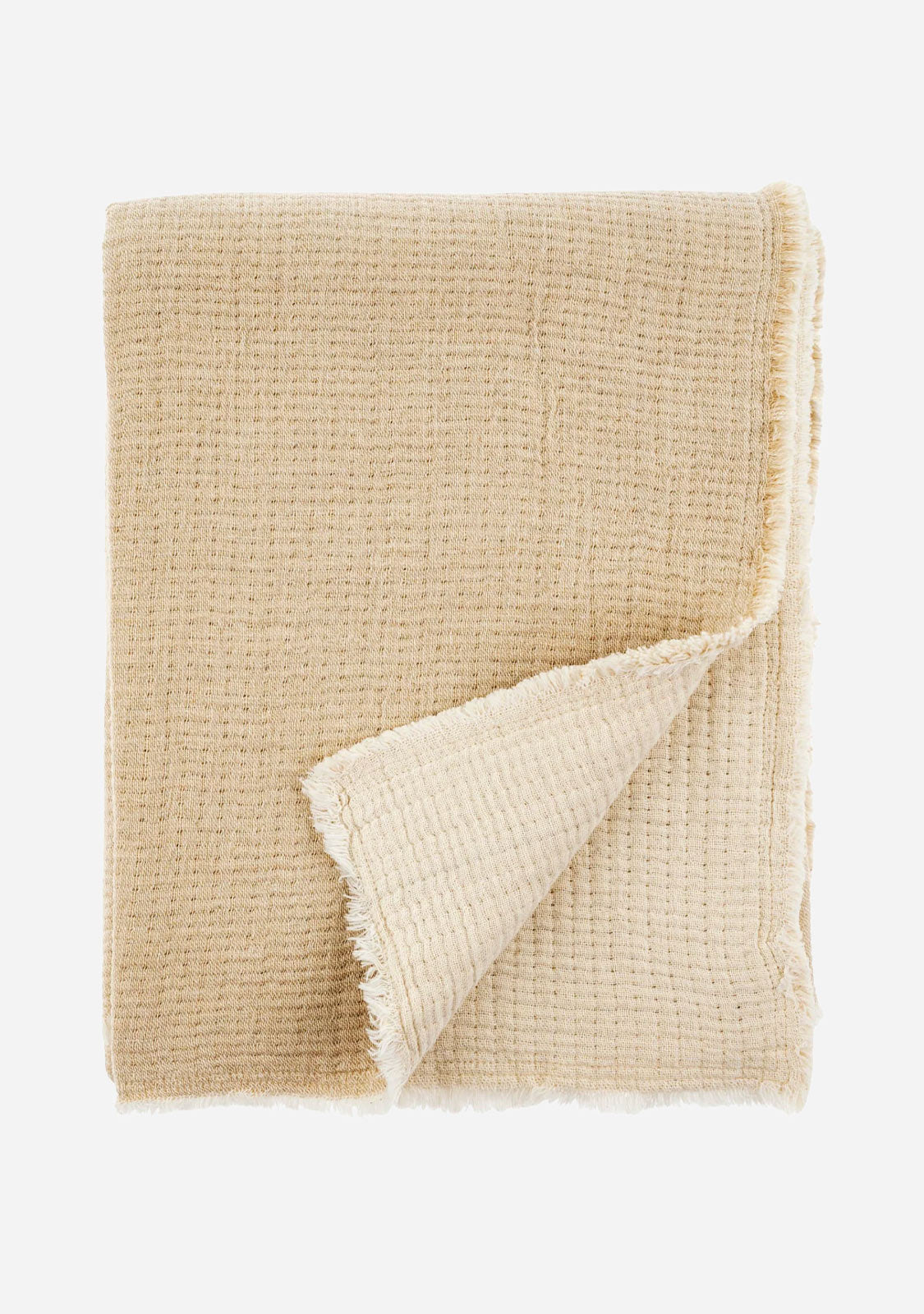 Madeira Double Sided Throw Beige/Natural