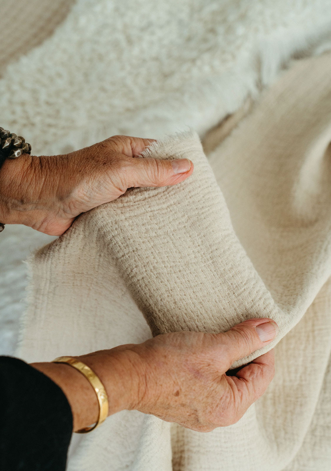 Madeira Double Sided Throw Beige/Natural