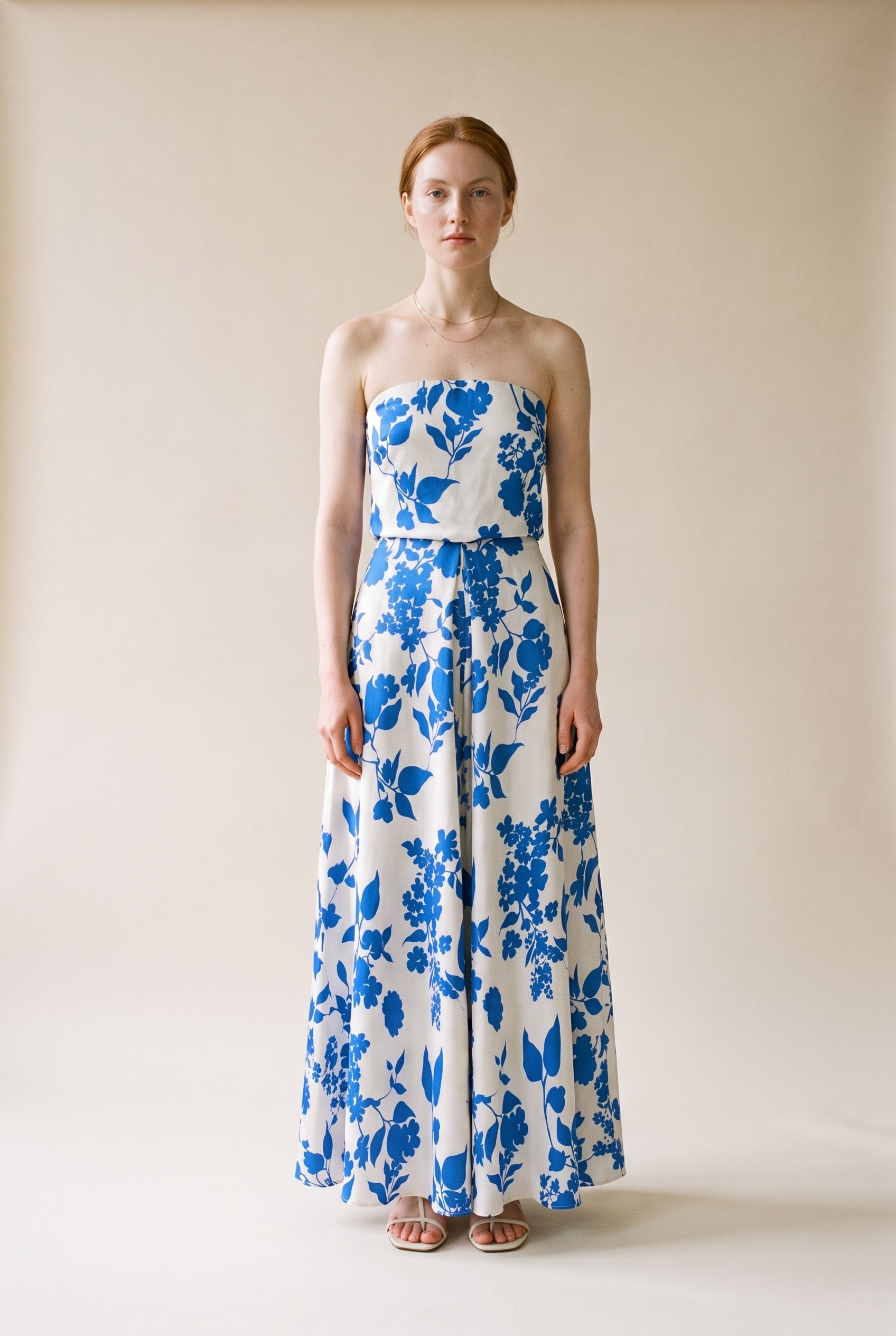 Tube Tie Back Chest Elastic Back Waisted Jumpsuit