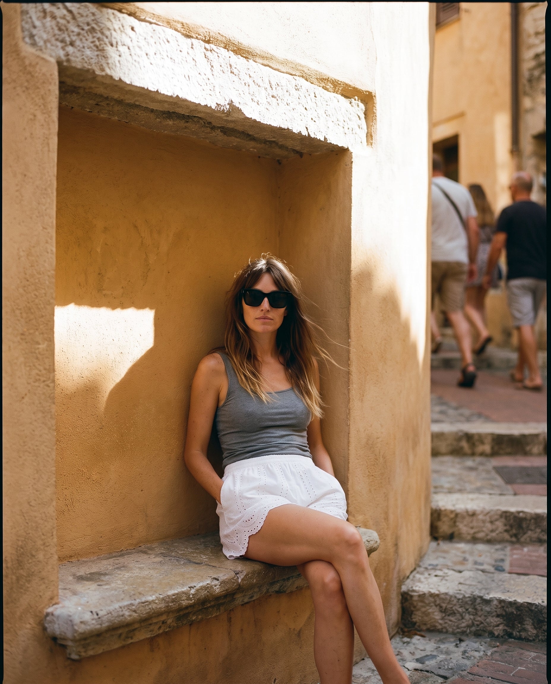 Front Tie Sleeveless  Shorts