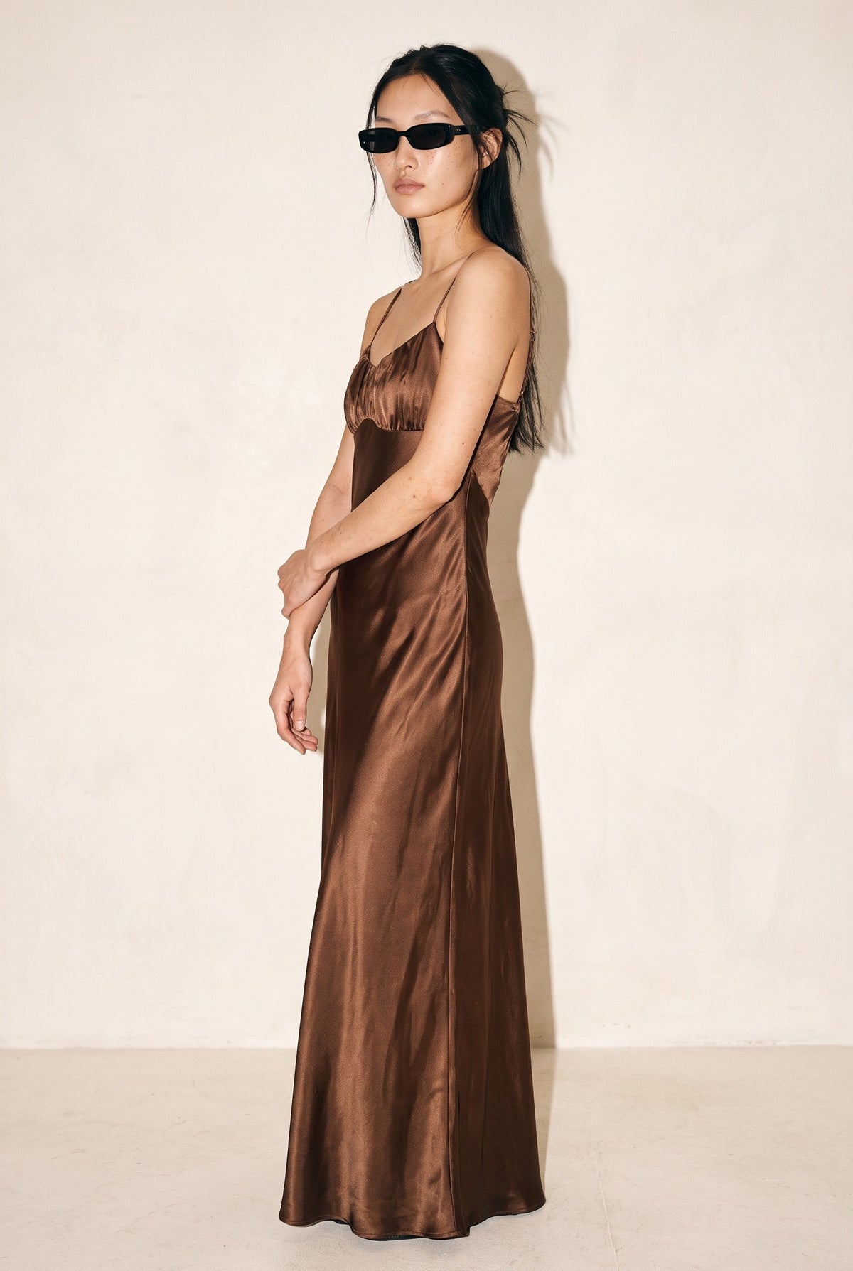 Aura Satin Maxi Dress Luvalot