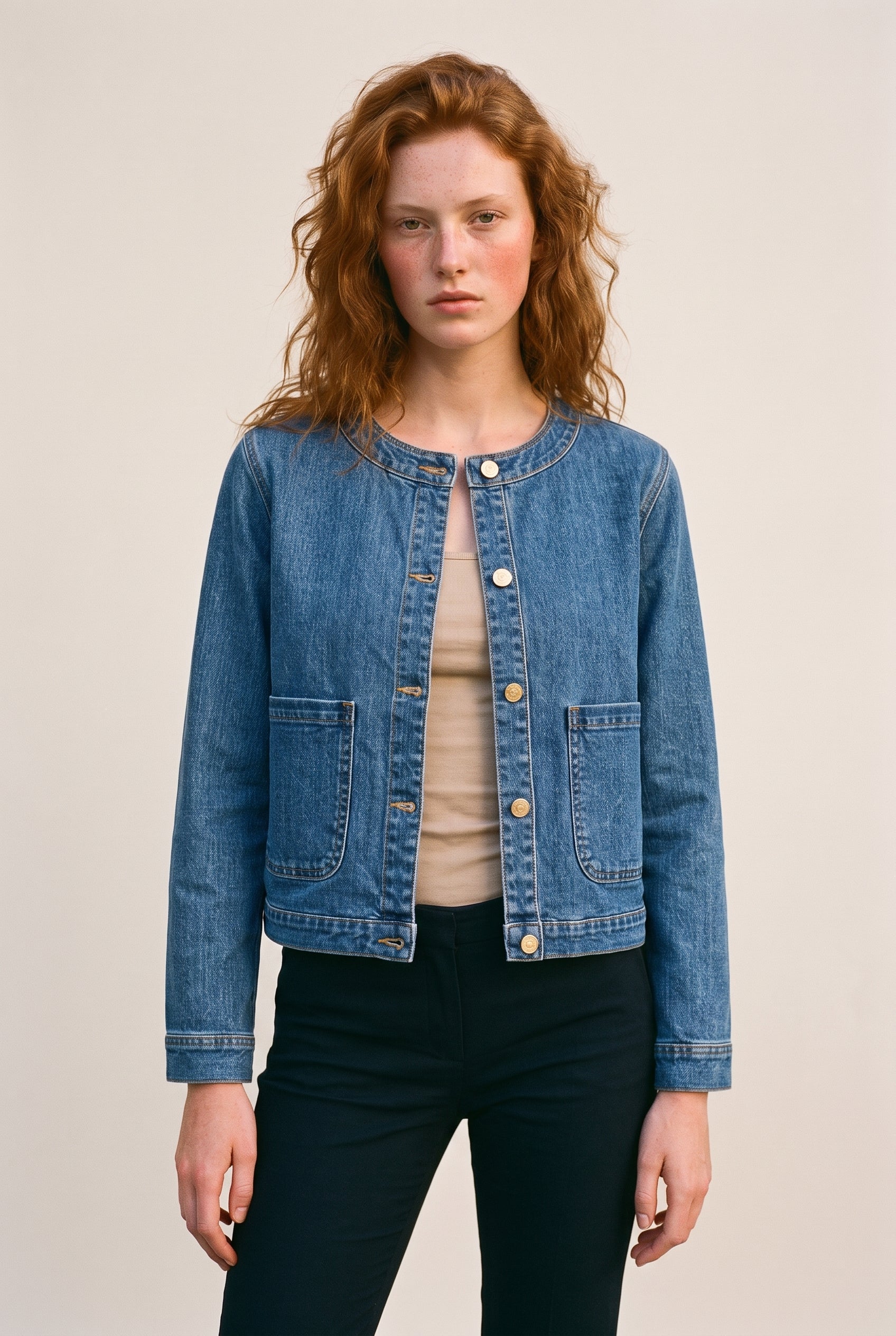 Stretch Denim Workwear Jacket Denim Blue