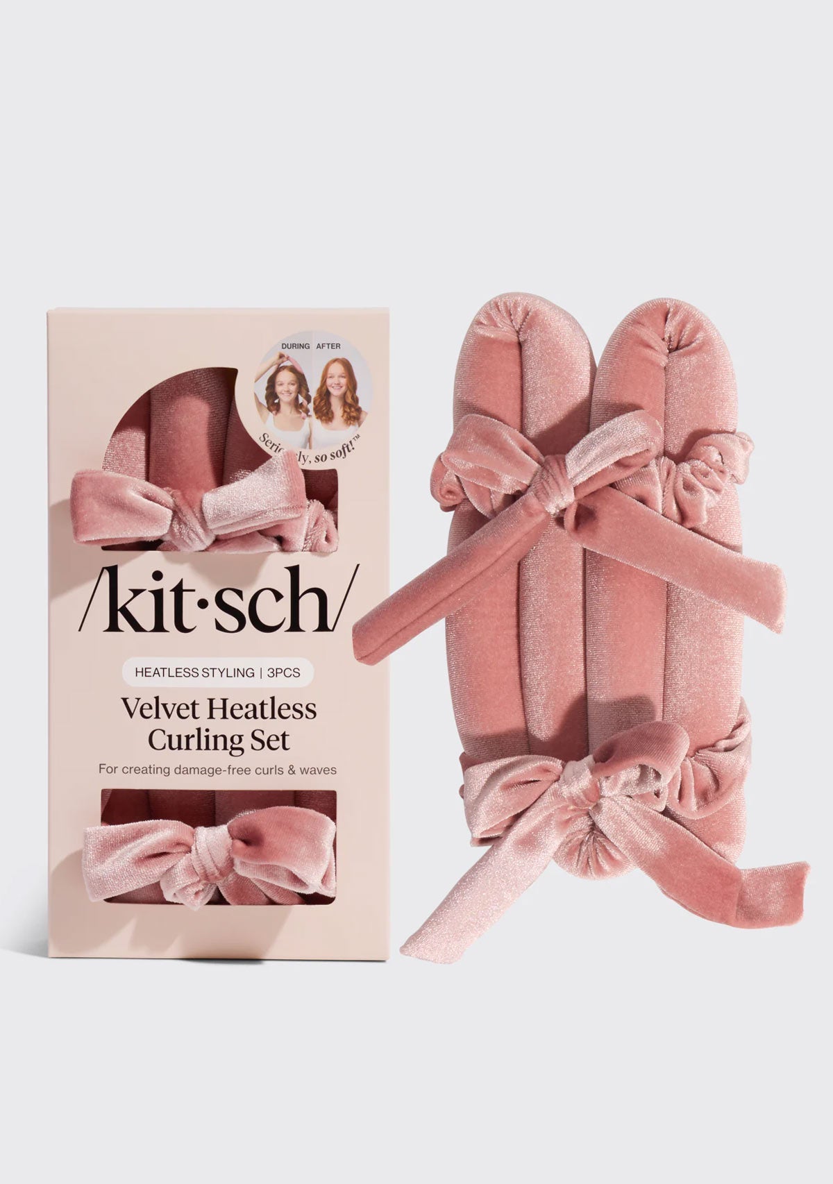 Terracotta Velvet Heatless Curling Kitsch
