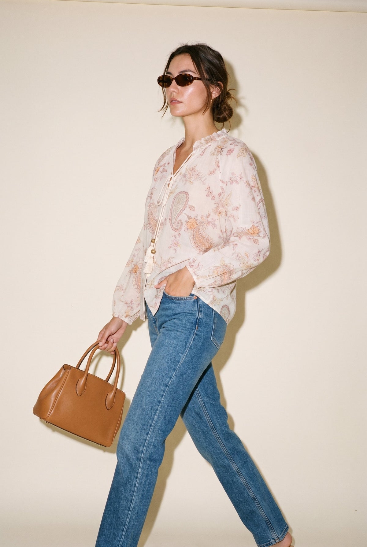 Printed Tassel Blouse Print 12 Rue Collette