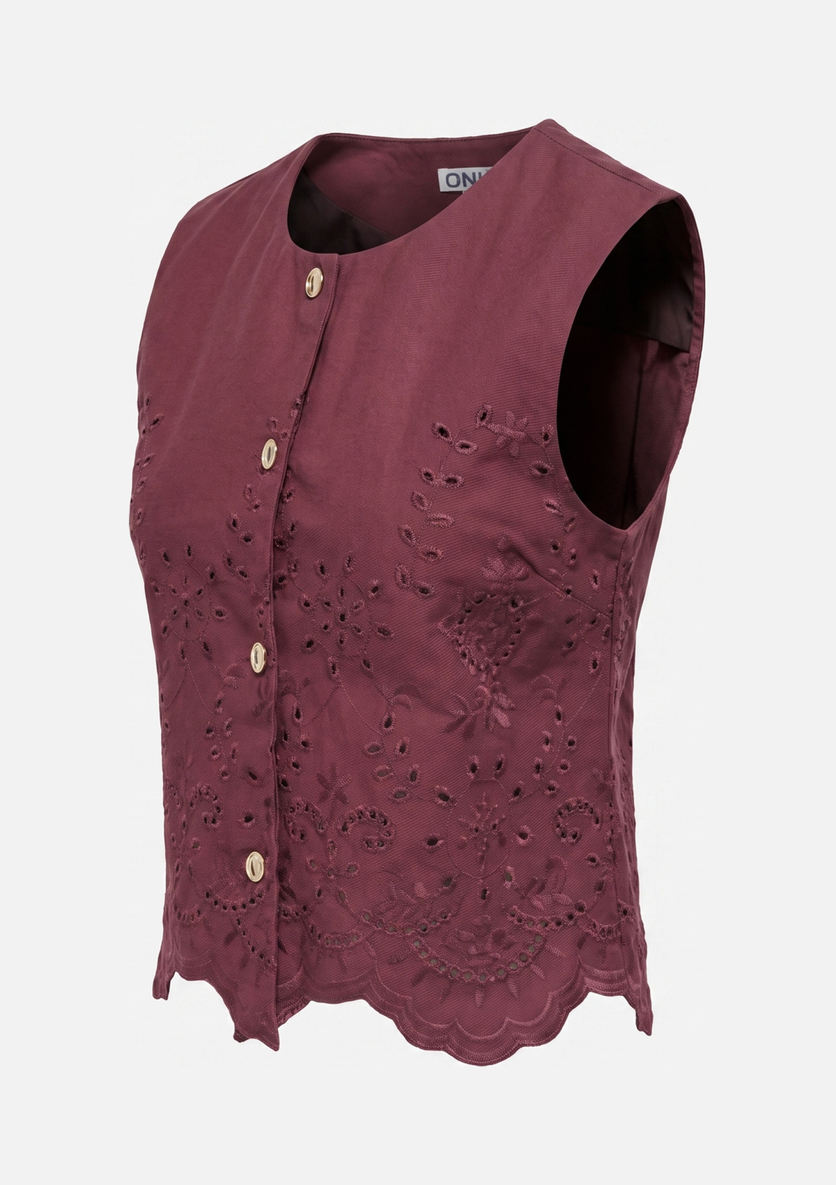 Onlreya S/L Bro Anglaise Waistcoat Pnt