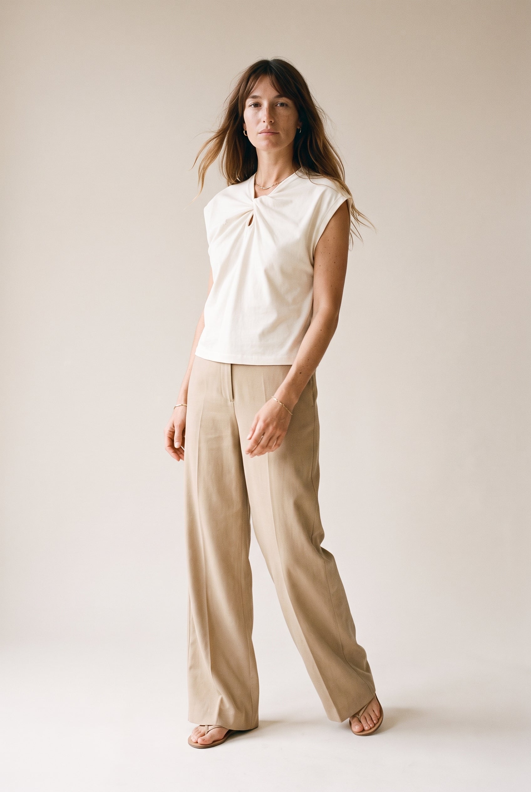 Twisted Neckline T-Shirt