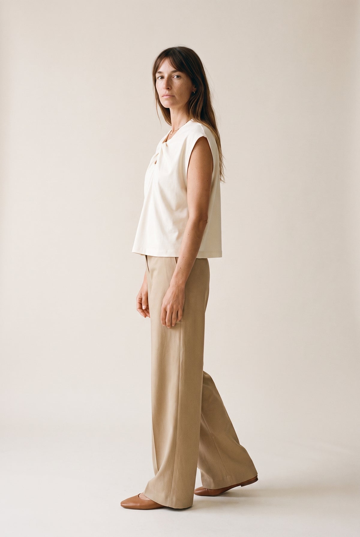 Twisted Neckline T-Shirt