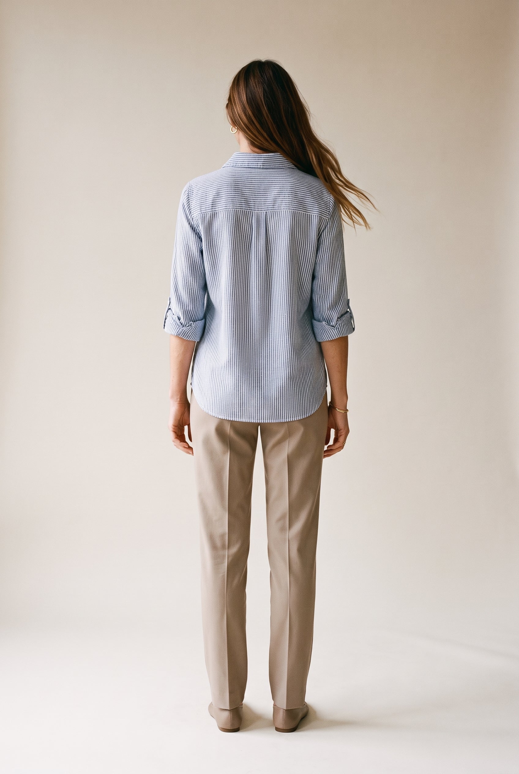 Moca Shirt Navy Stripe
