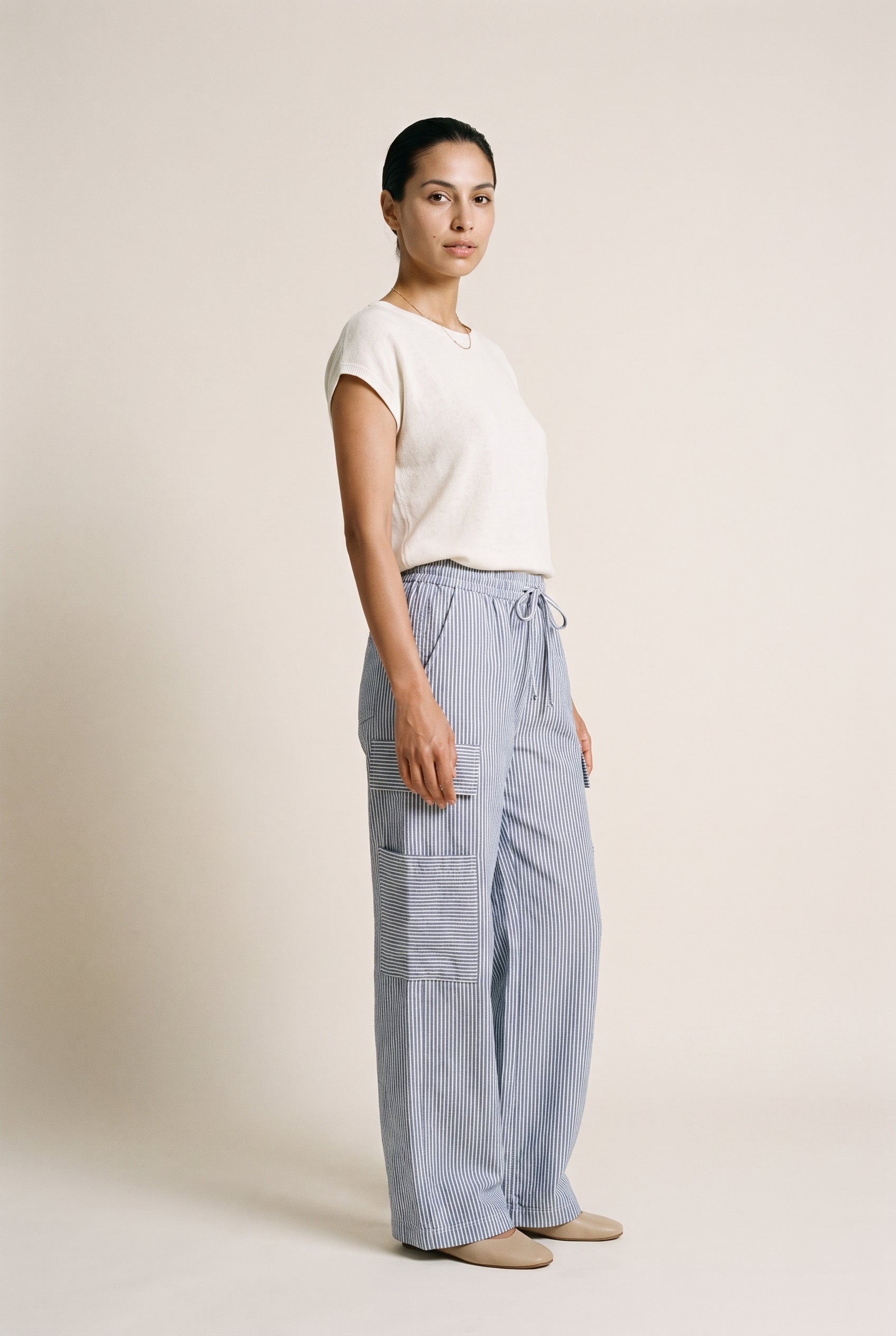 Finn Pant Navy Stripe