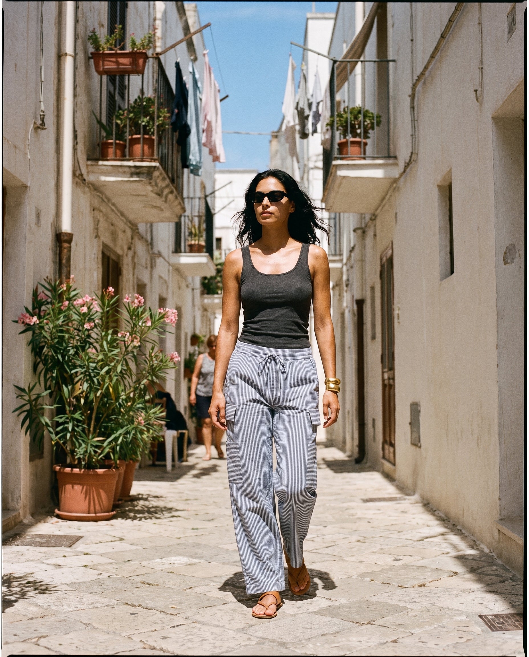 Finn Pant Navy Stripe