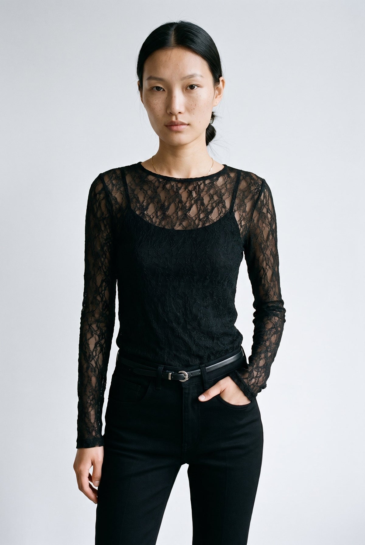 Awtessy Ls O-Neck Lace Top Vero Moda