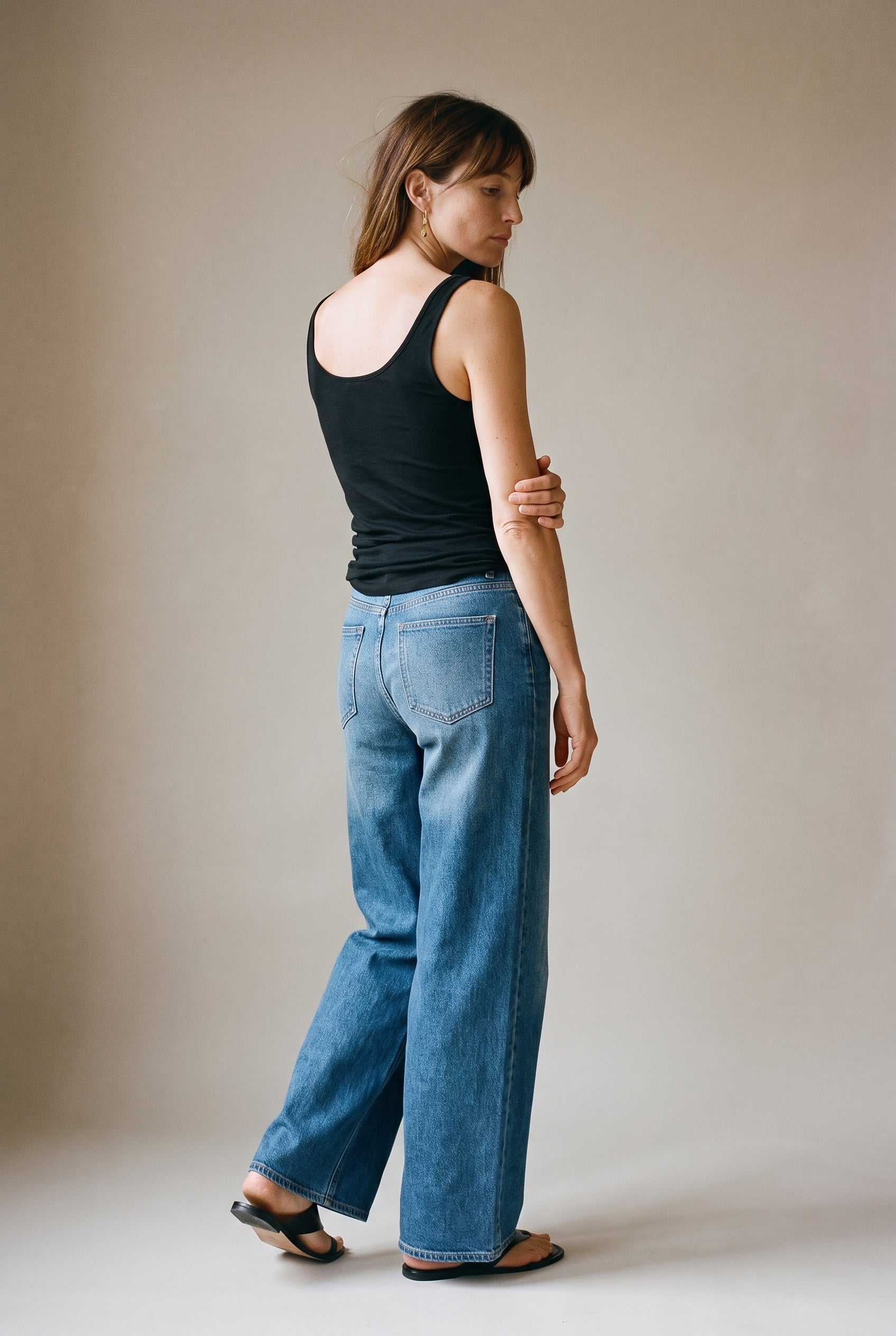 Jean large bleu denim