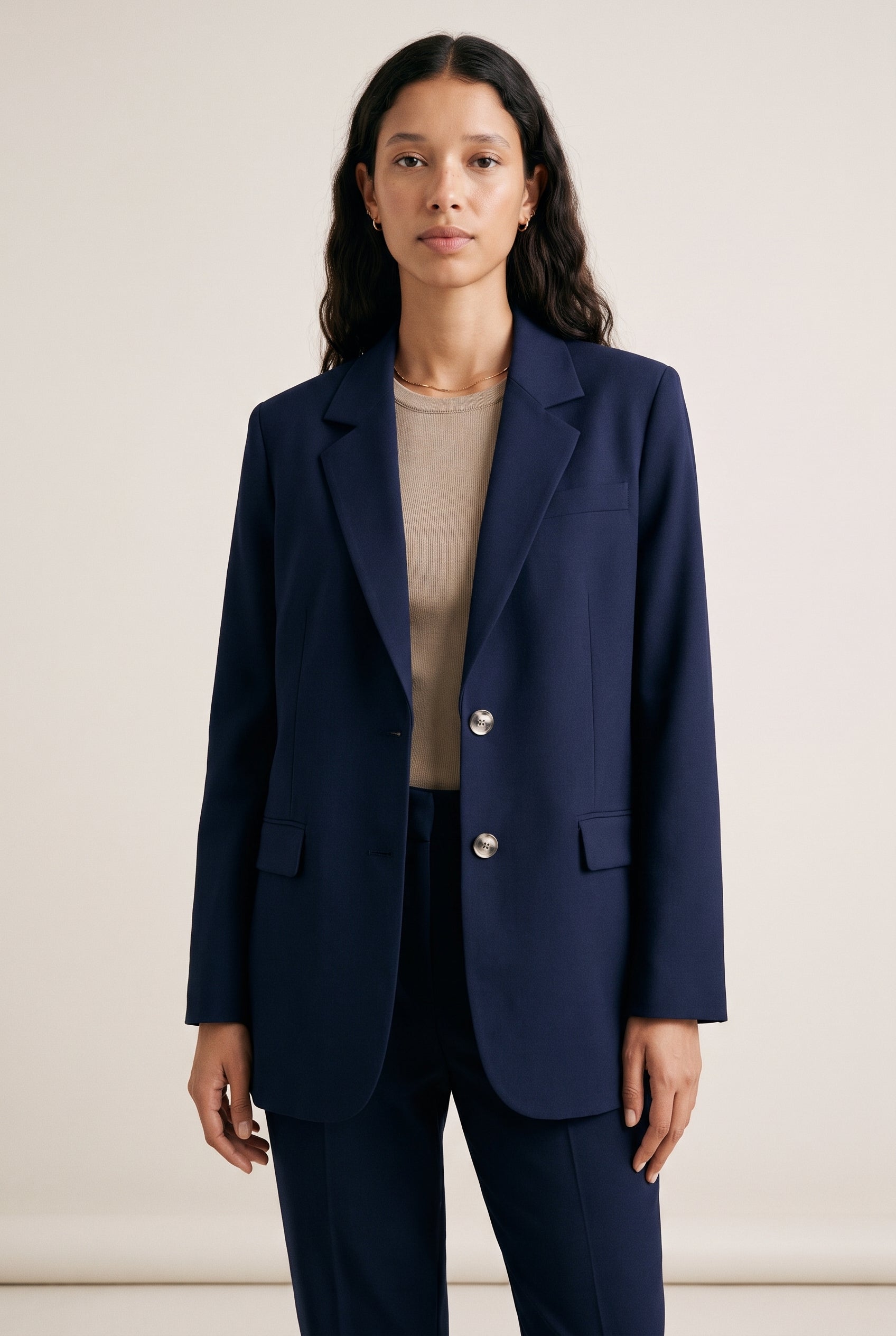 Blazer classique tailleur bleu marine