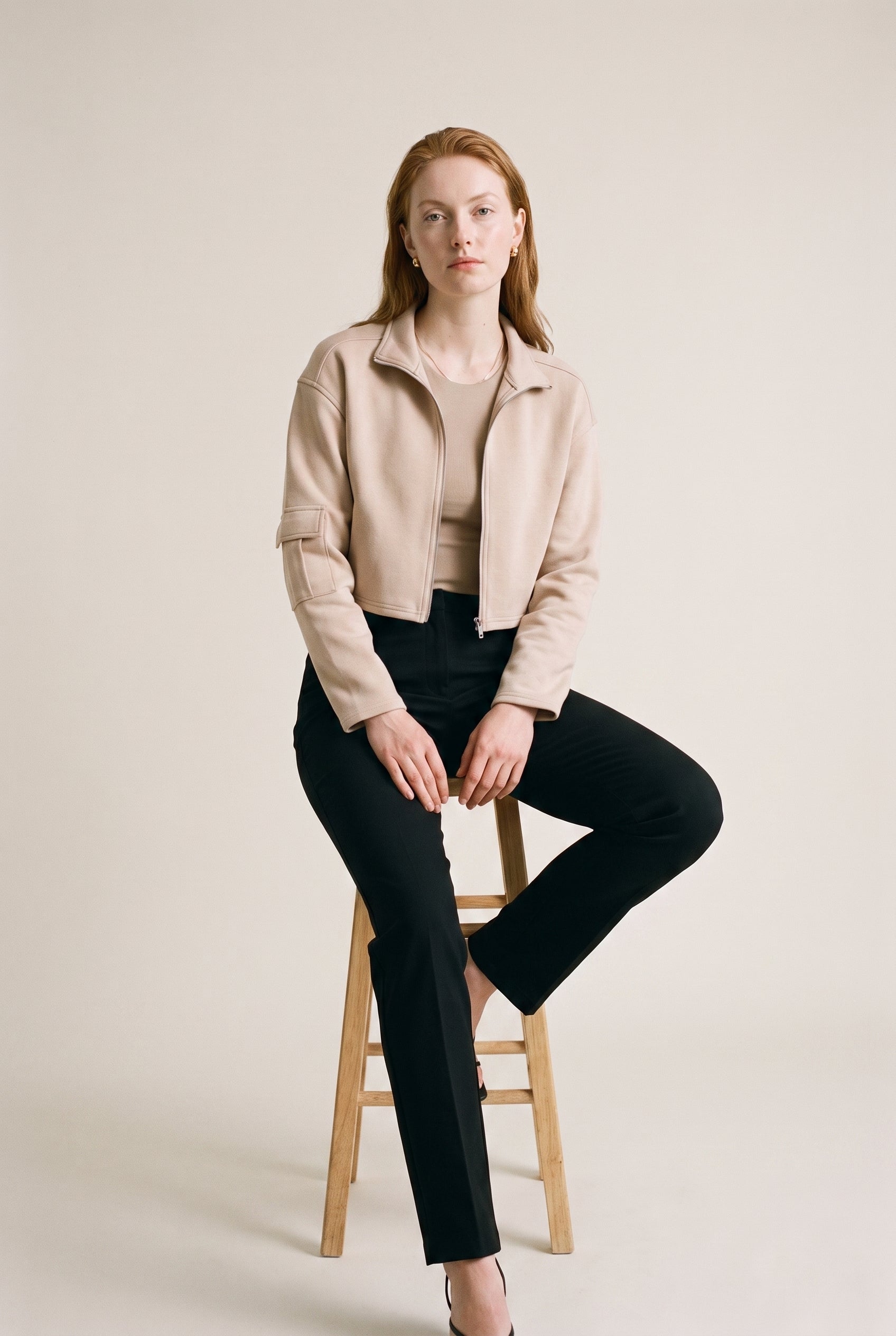Bomber Jacket Beige