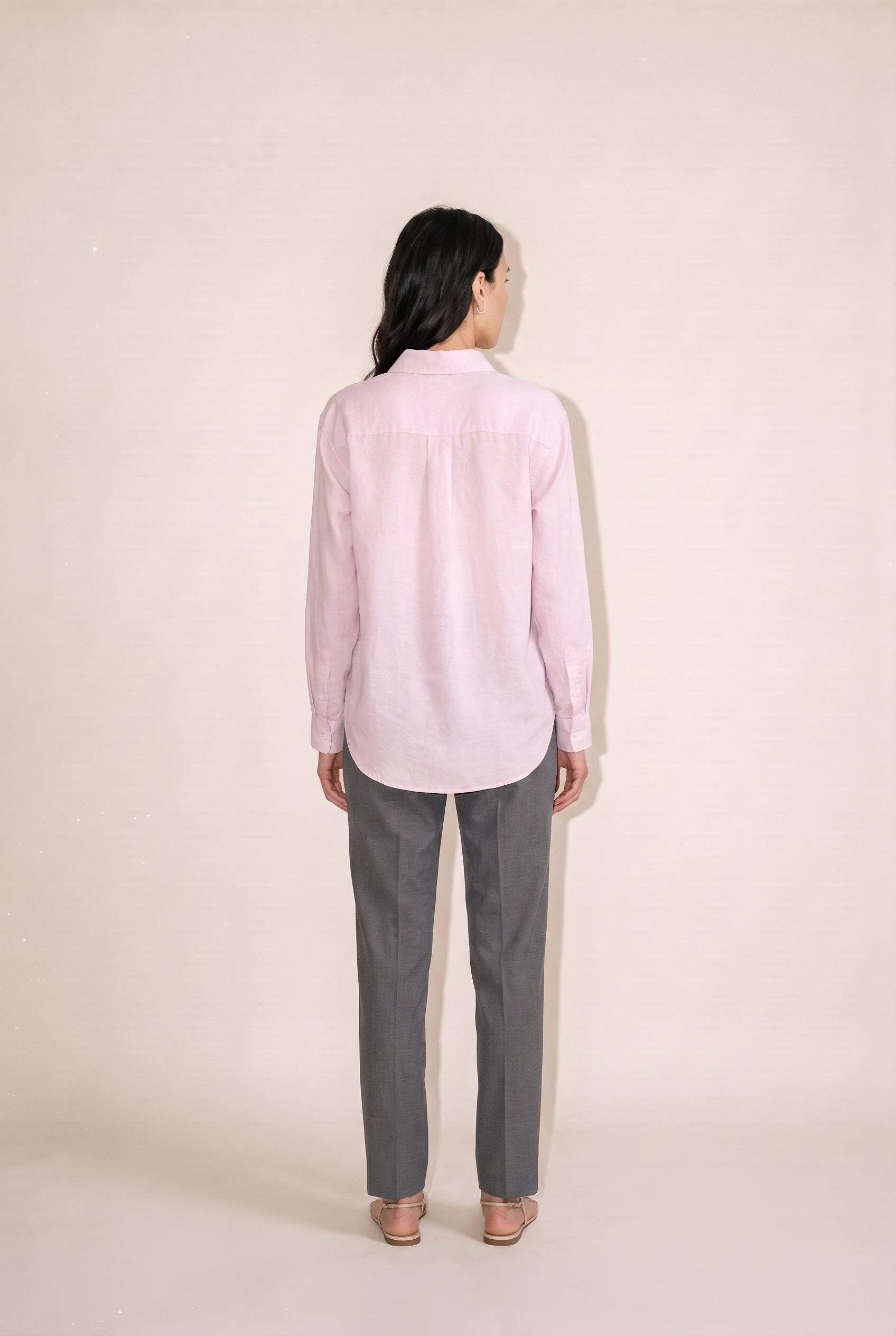 Relaxed Button-Up Shirt Pink